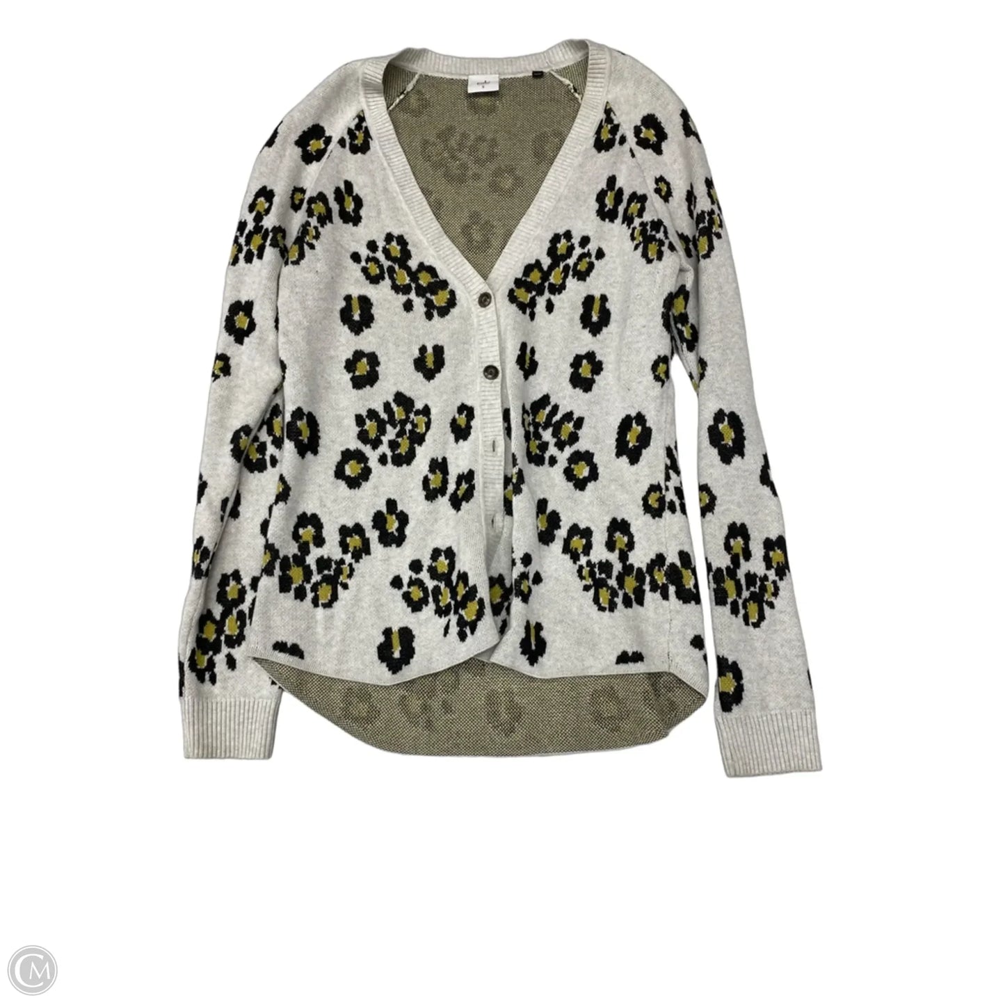 Sweater Cardigan By Cabi In Leopard Print, Size: S