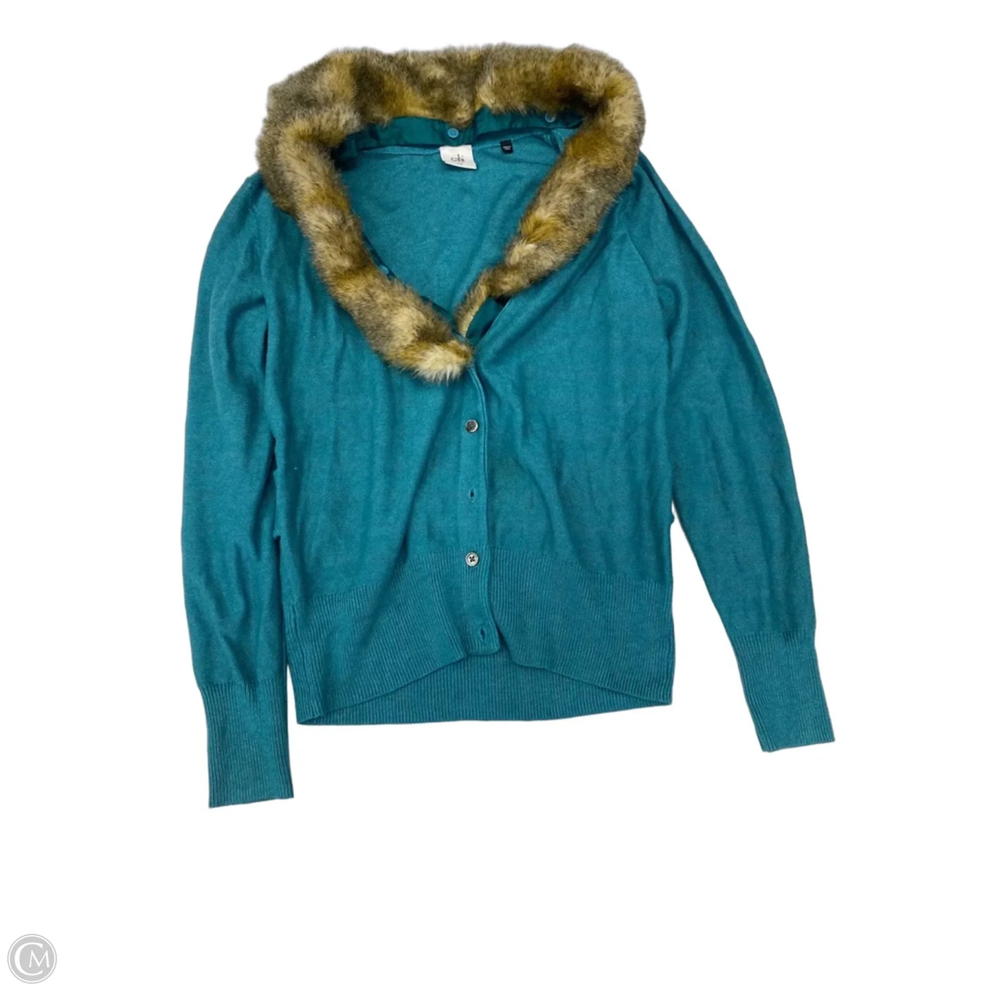 Sweater Cardigan By Cabi In Teal, Size: M