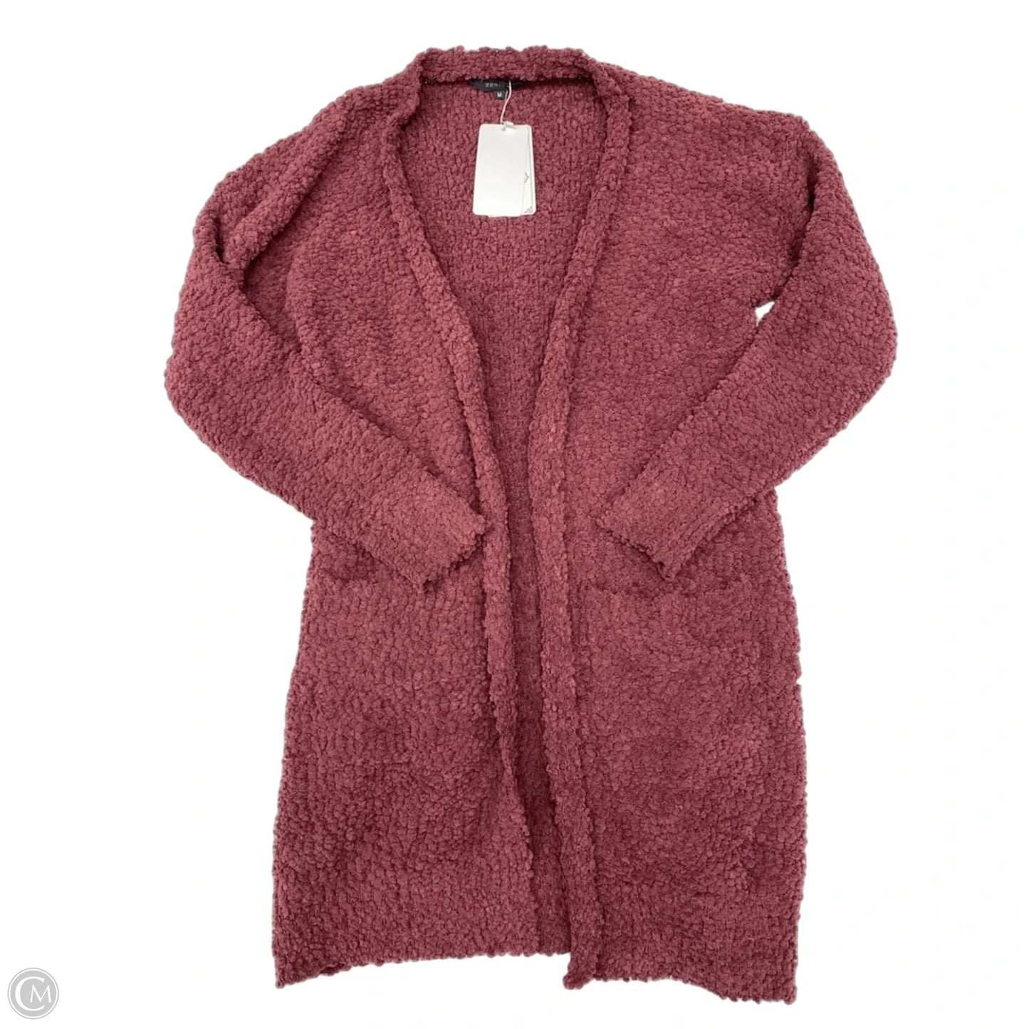 Sweater Cardigan By Zesica In Maroon, Size: M
