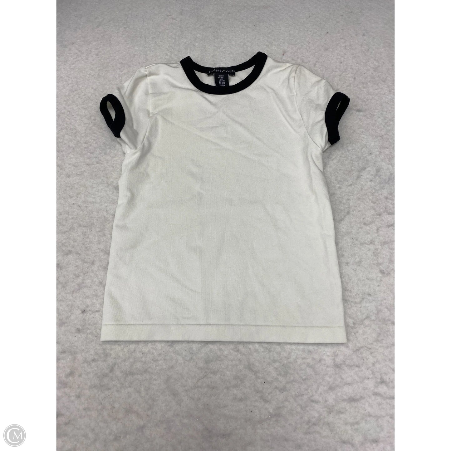 Top Short Sleeve Basic By Sincerely Jules In Black & White, Size: S