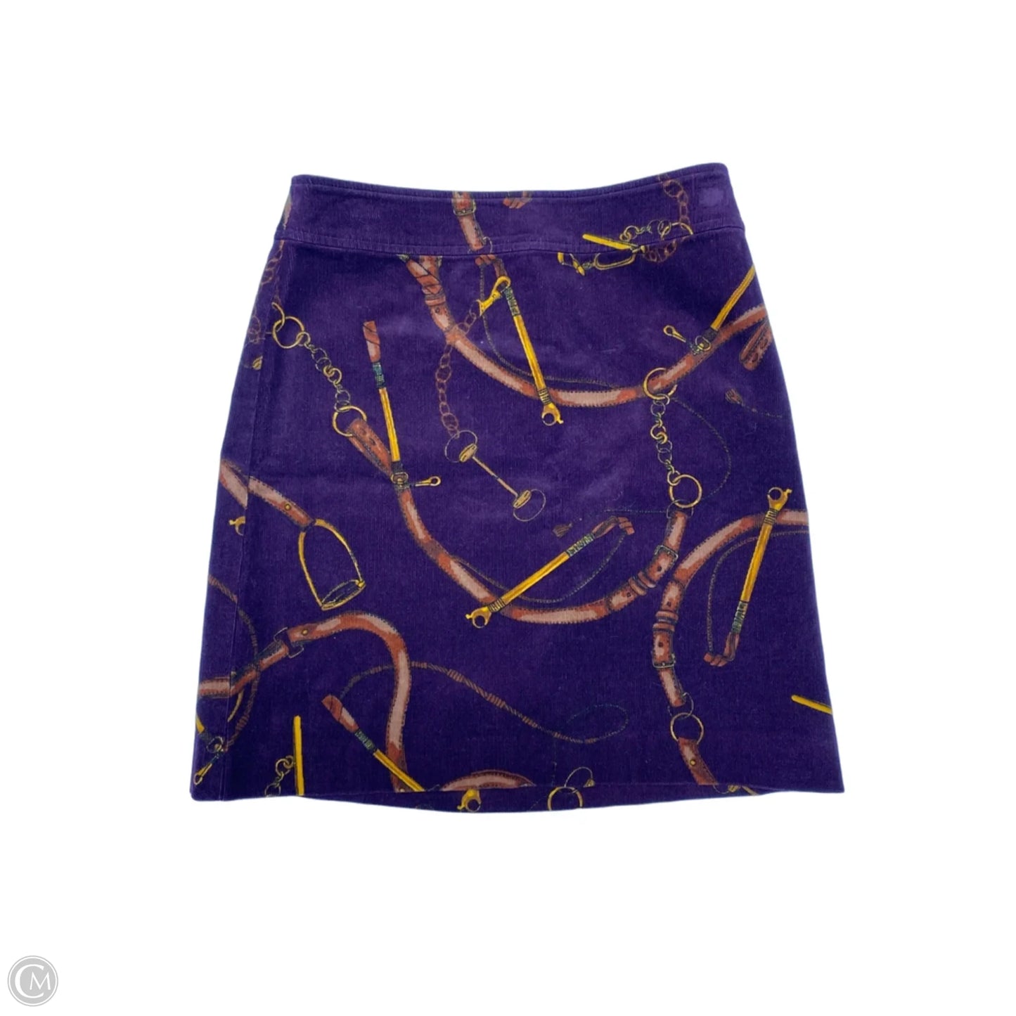 Skirt Mini & Short By Talbots In Purple & Yellow, Size: 2p