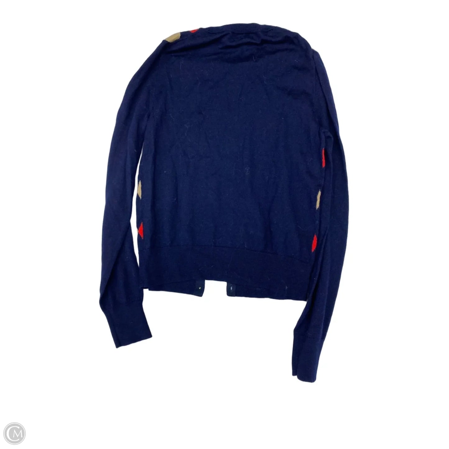 Sweater Cardigan By J. Crew In Blue & Red, Size: S