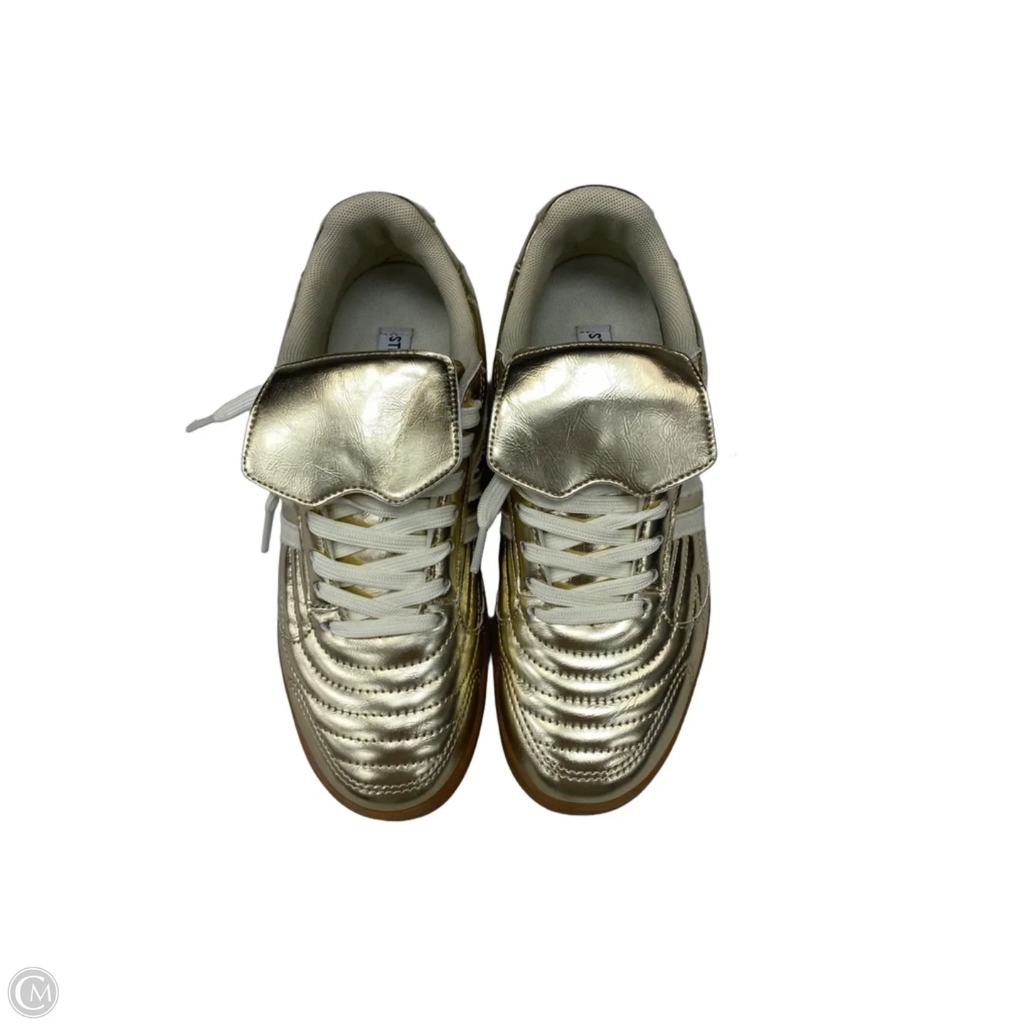Shoes Sneakers By Steve Madden In Gold, Size: 9