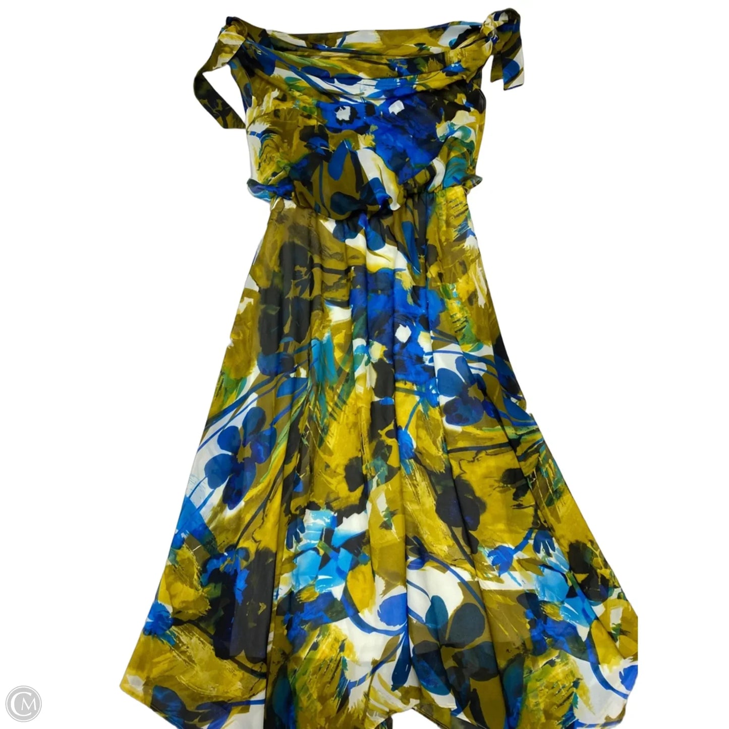 Dress Casual Maxi By London Times In Blue & Green, Size: S
