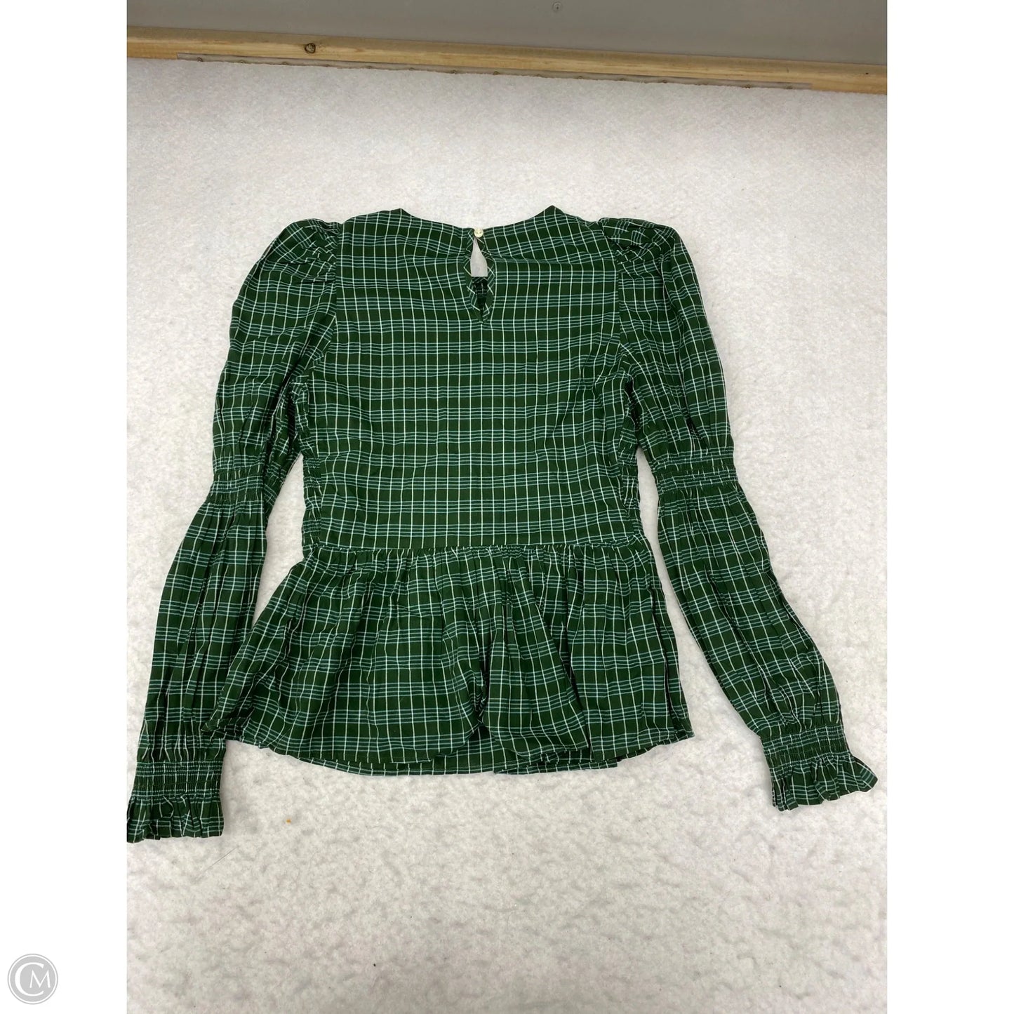 Top Long Sleeve By Universal Thread In Plaid Pattern, Size: Xs