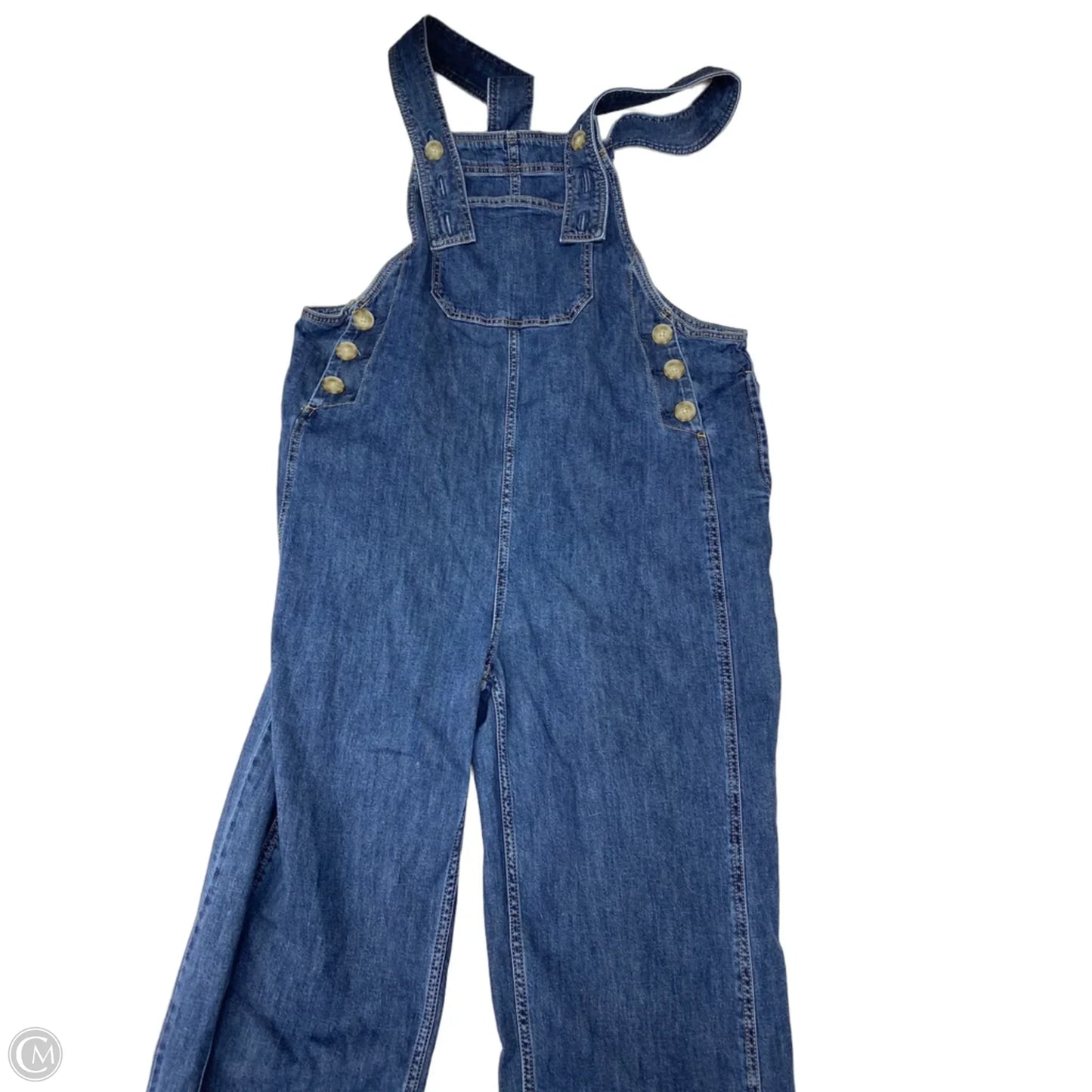Overalls By Clothes Mentor In Blue Denim, Size: L
