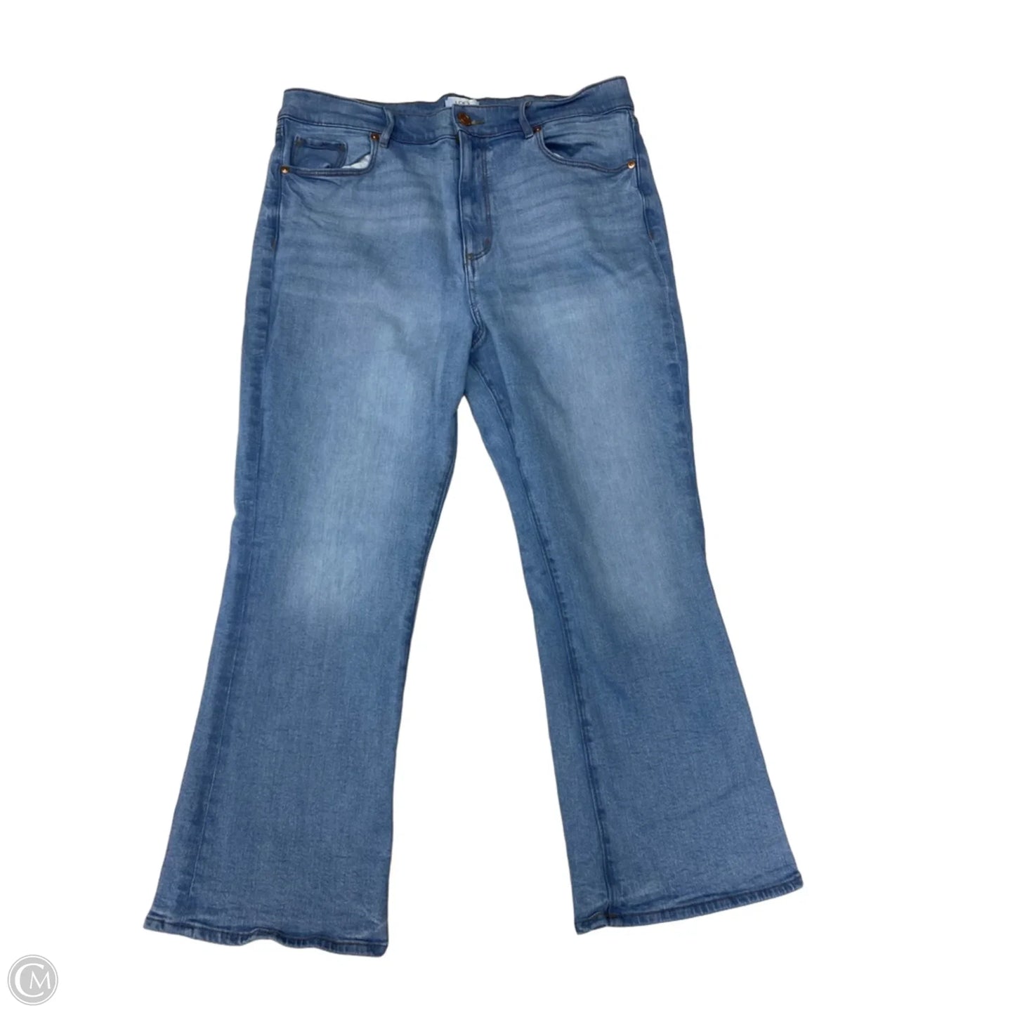 Jeans Cropped By Loft In Blue Denim, Size: 14