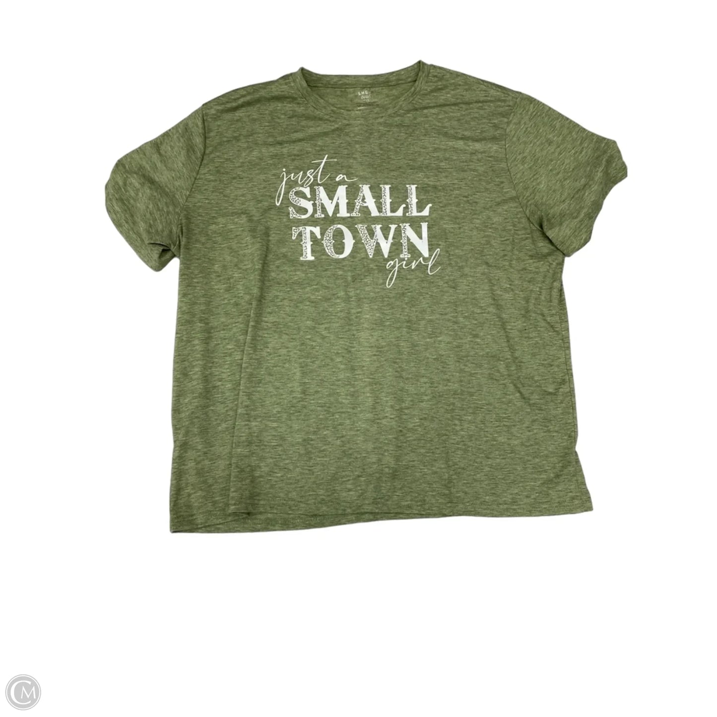 Top Short Sleeve By Shein In Green, Size: 2x