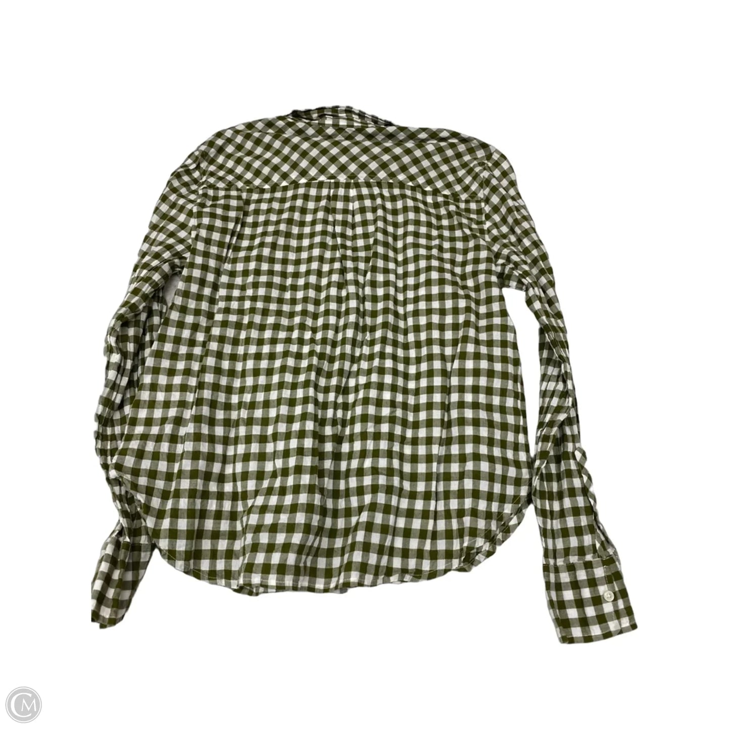 Top Long Sleeve By J. Crew In Checkered Pattern, Size: M