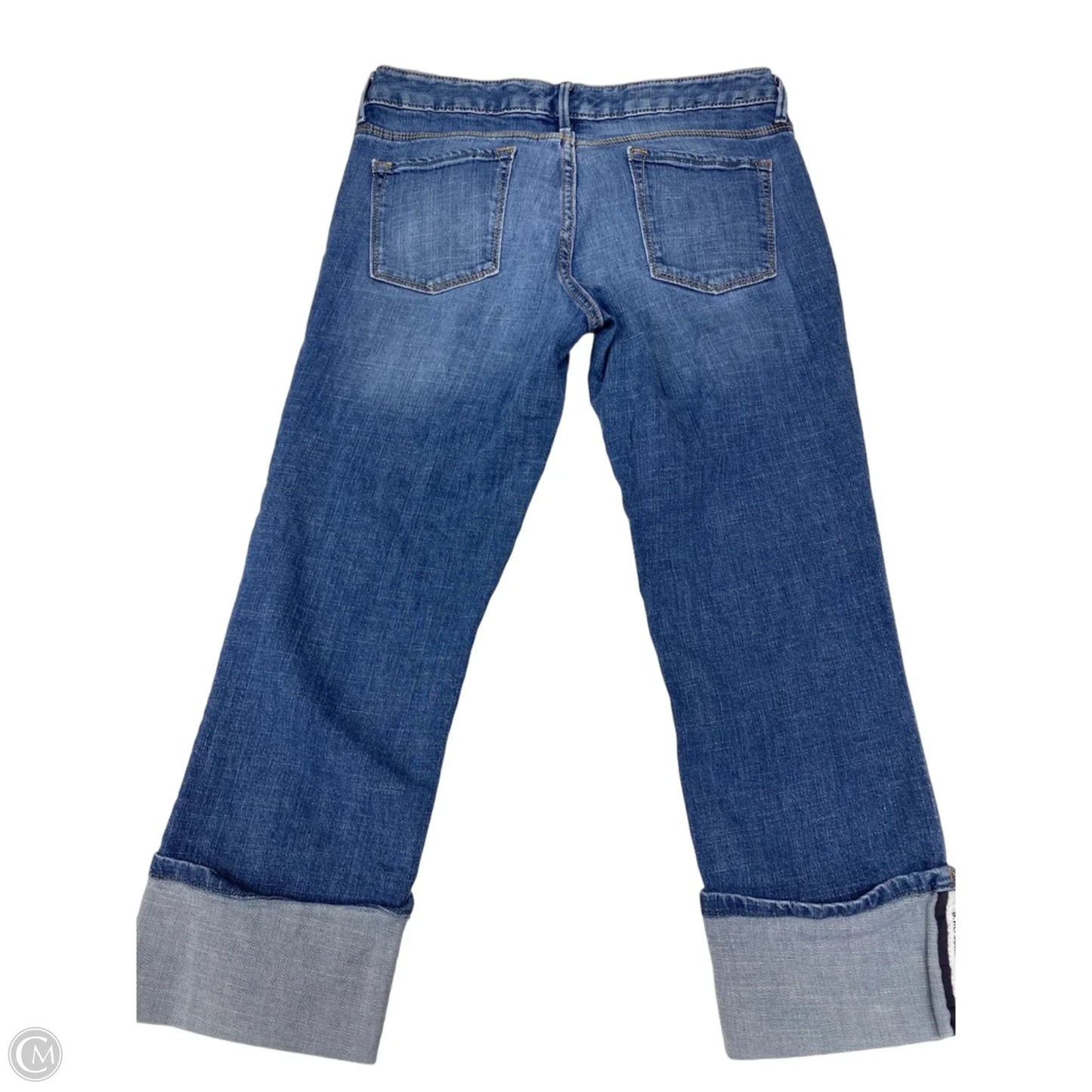 Jeans Cropped By Banana Republic In Blue Denim, Size: 4