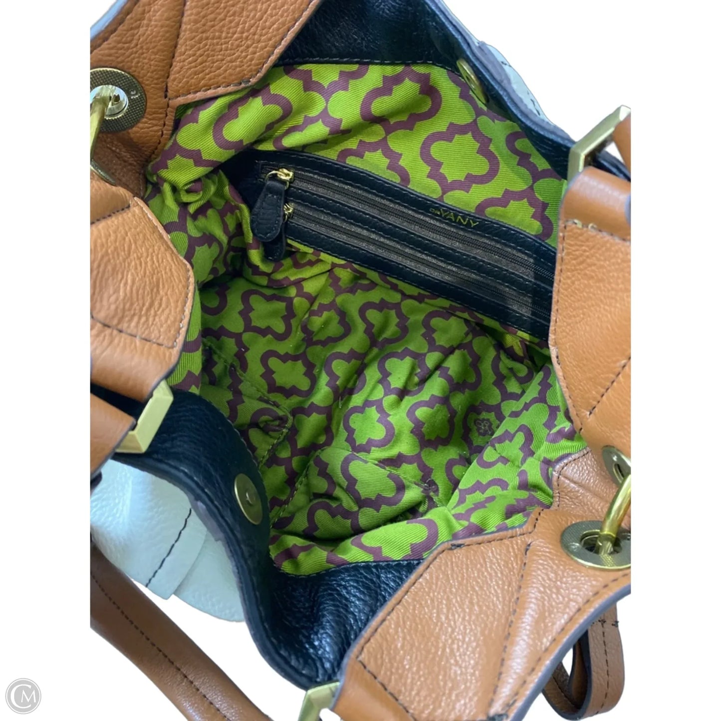 Handbag Leather By Oryany, Size: Large