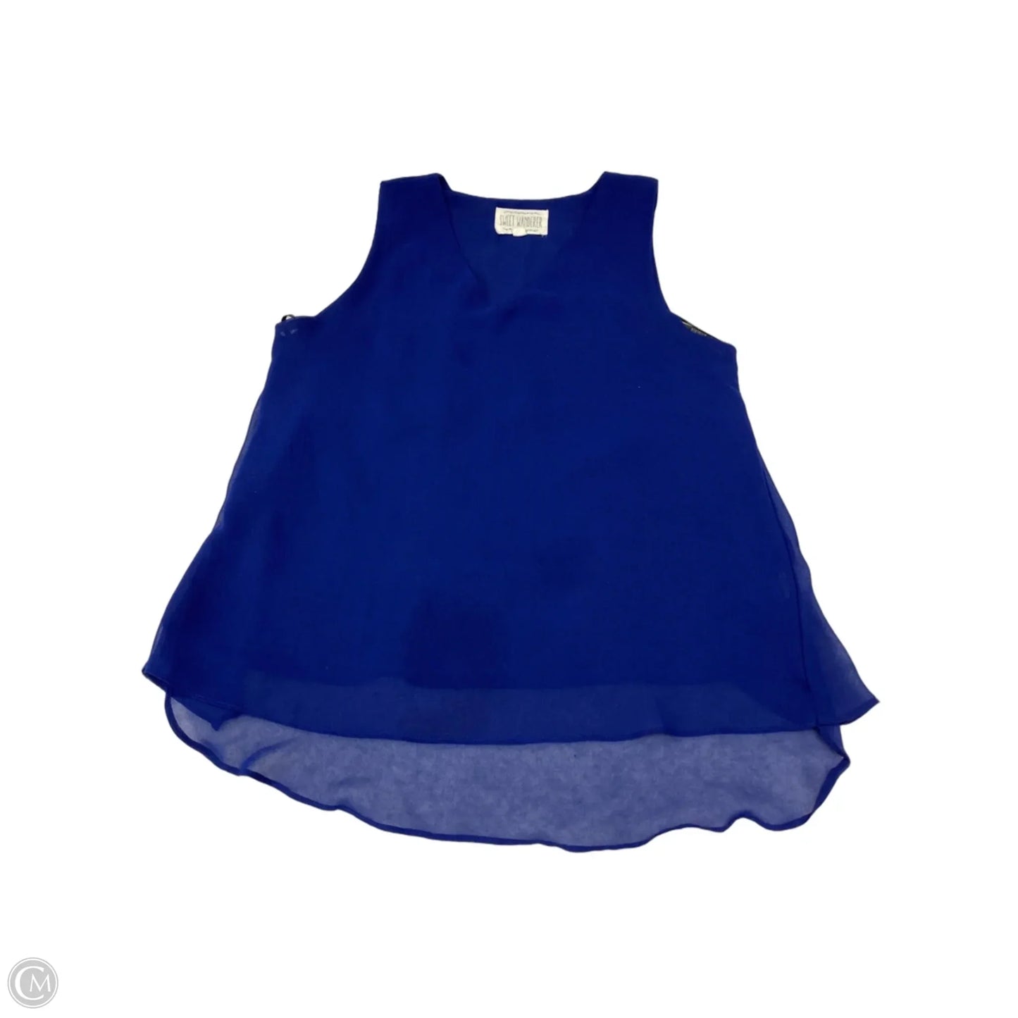 Blouse Sleeveless By Sweet Wanderer In Blue, Size: S