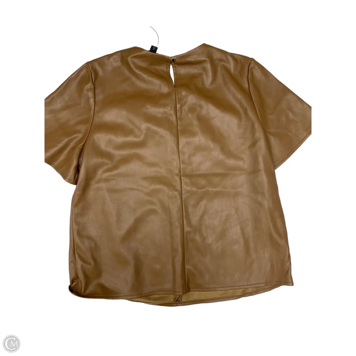 Top Short Sleeve By Marc New York In Brown, Size: M