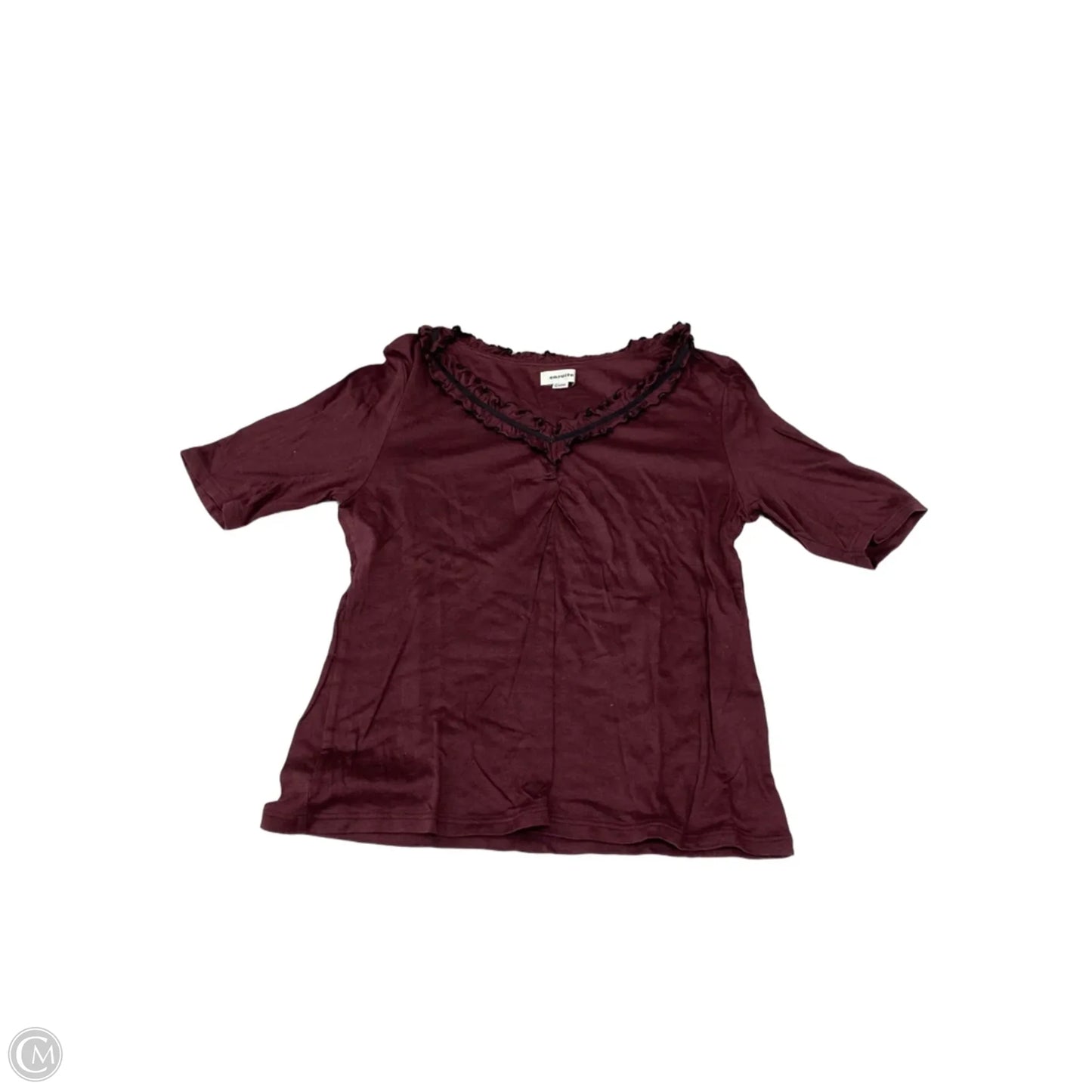 Top Short Sleeve By Cme In Purple, Size: S