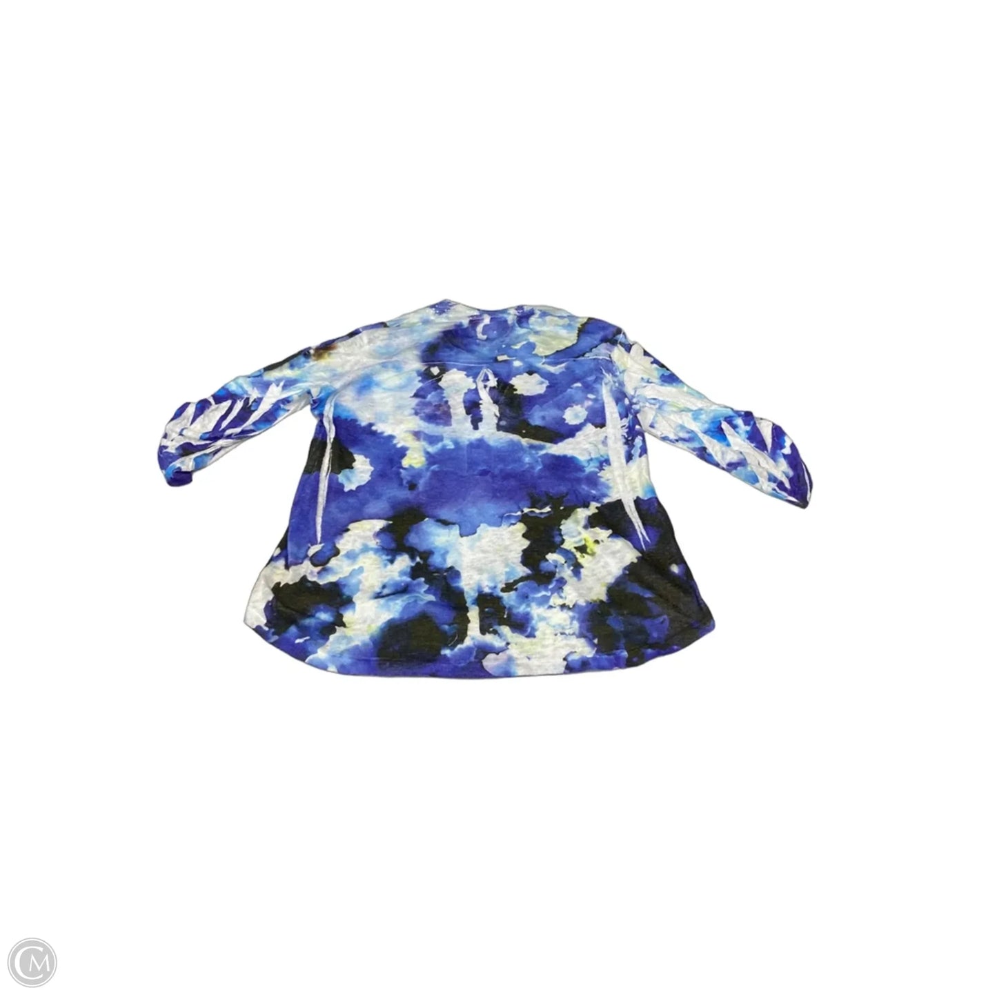 Top 3/4 Sleeve By Impulse In Blue & White, Size: S
