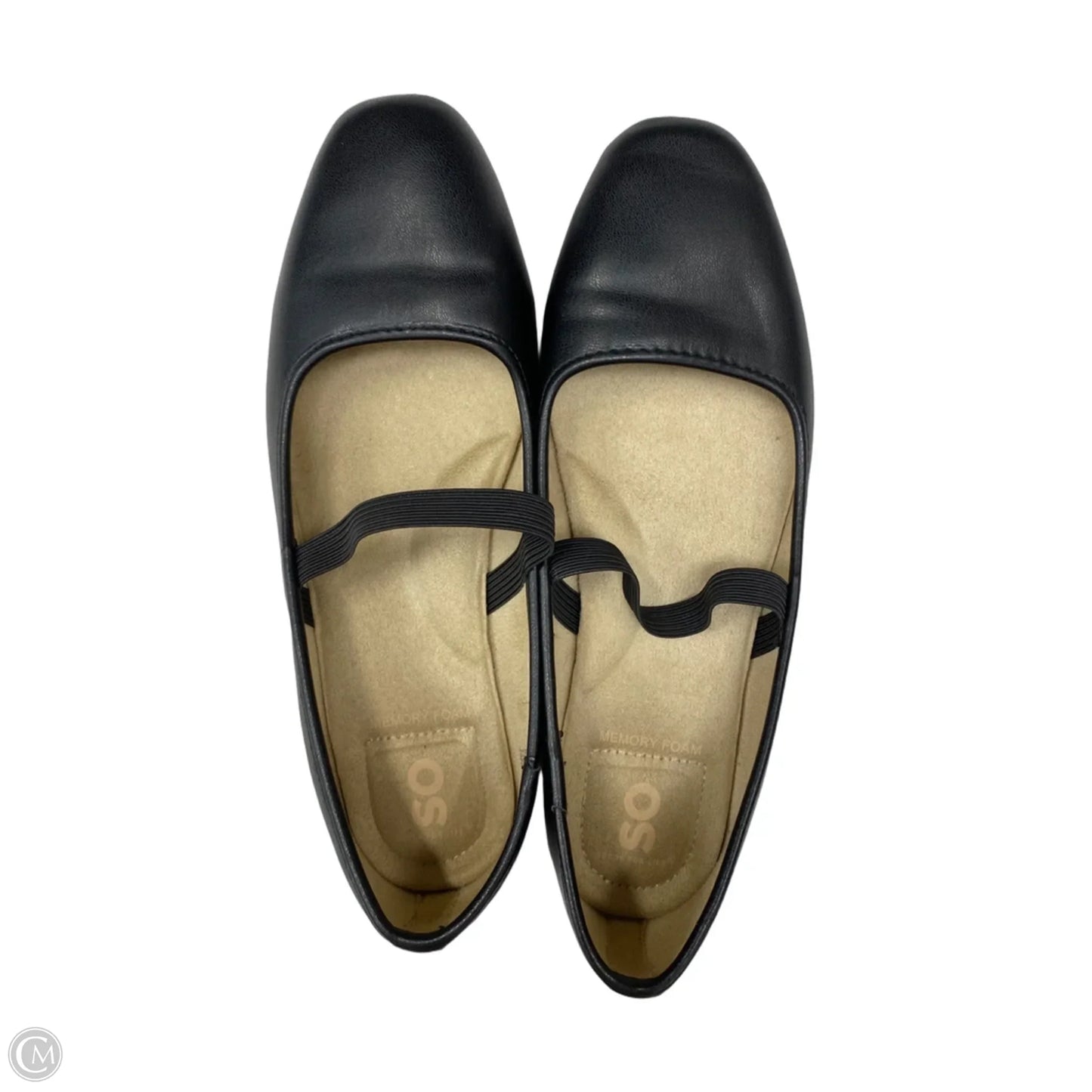 Shoes Flats By So In Black, Size: 8
