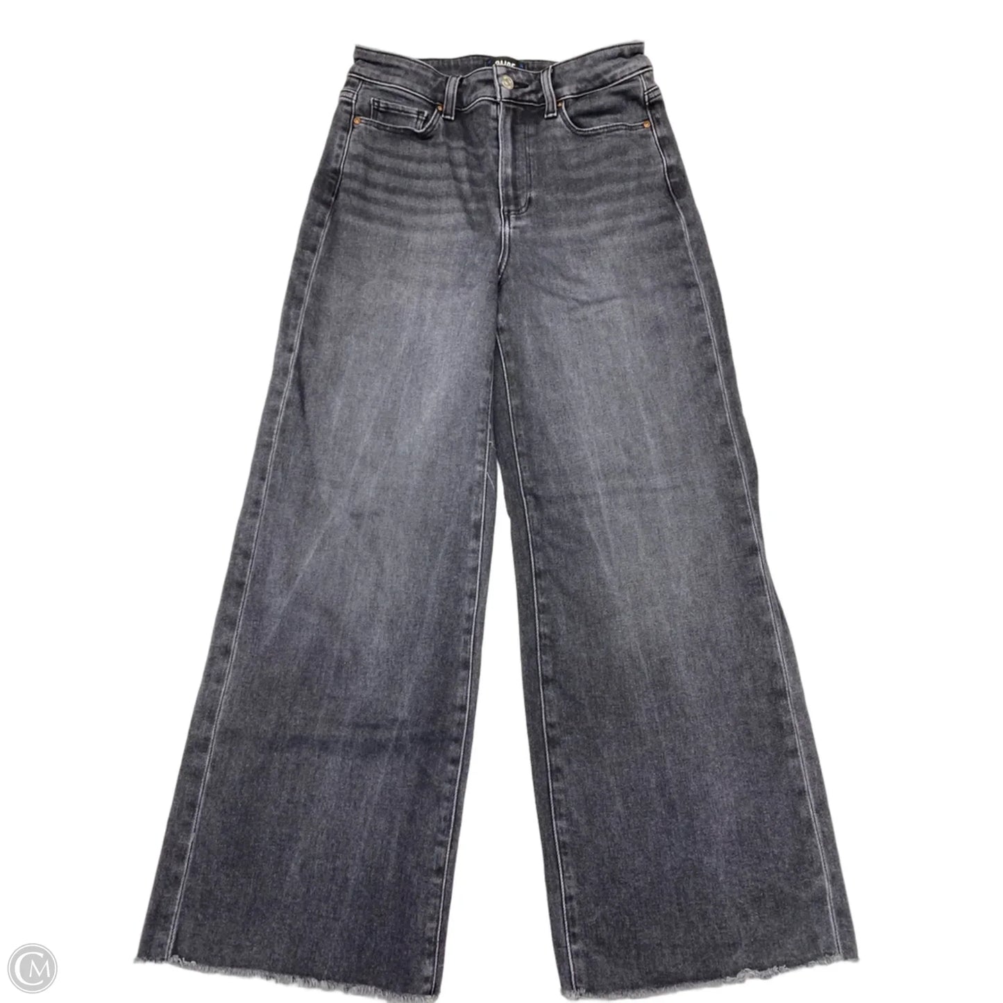 Jeans Wide Leg By Paige In Grey Denim, Size: 8