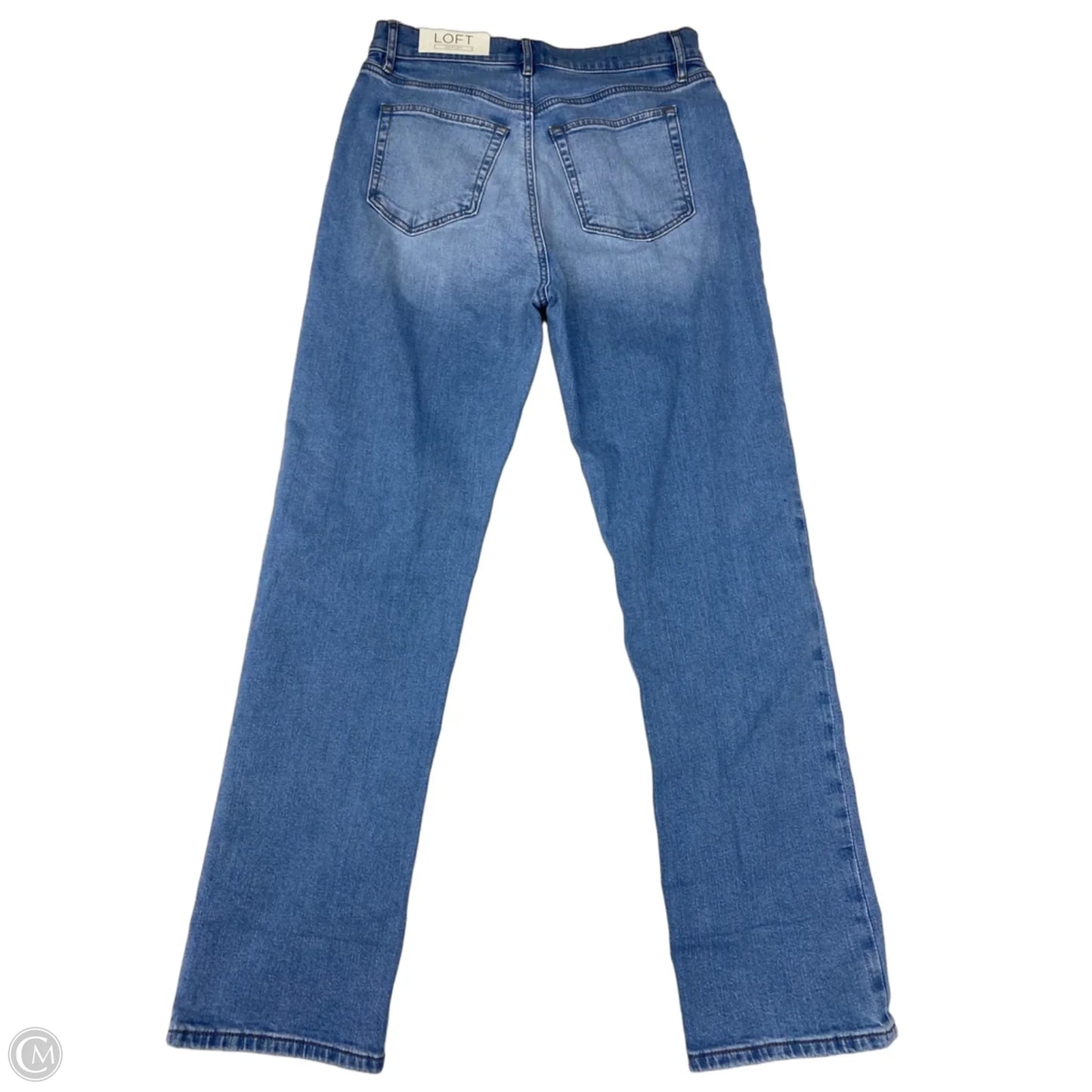 Jeans Straight By Loft In Blue Denim, Size: 6p