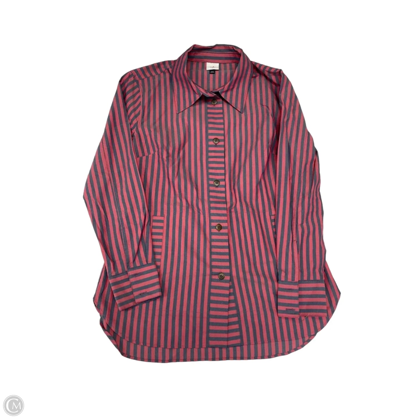 Top Long Sleeve By Cabi In Striped Pattern, Size: S