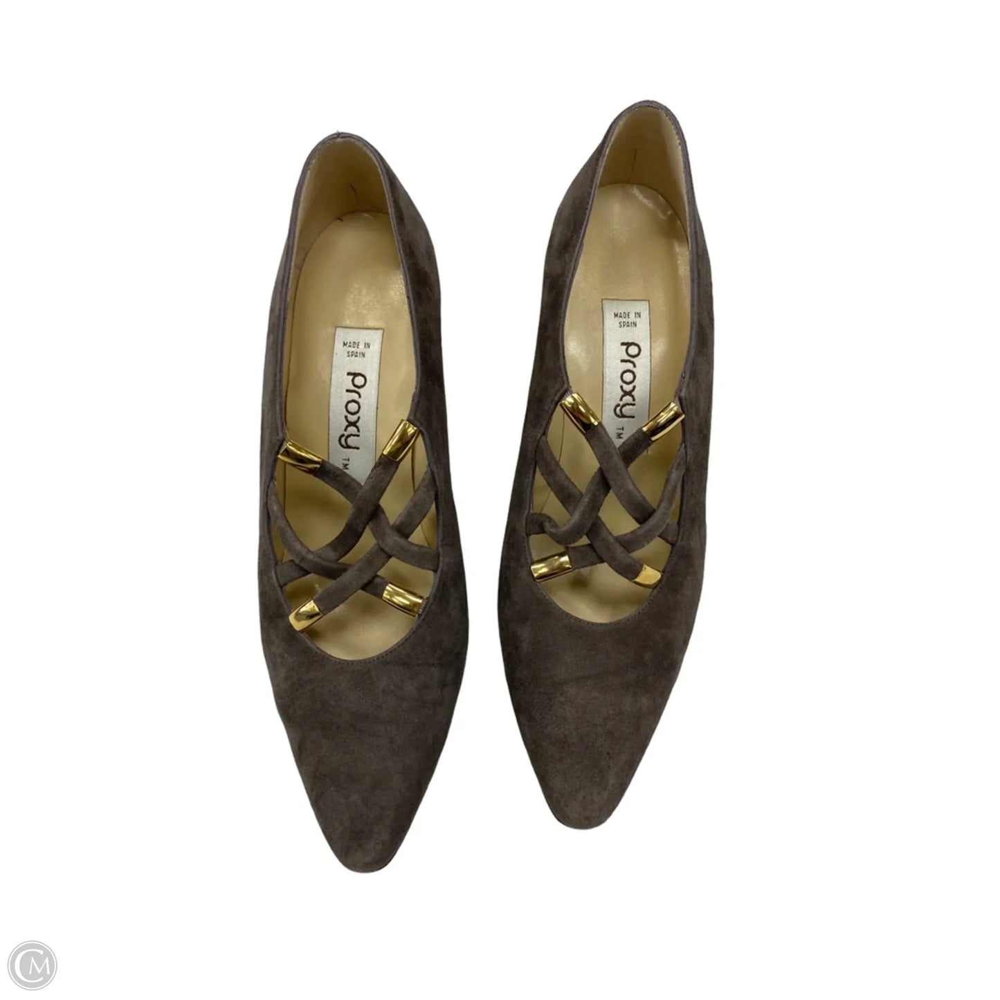 Shoes Heels Kitten By Cmb In Grey, Size: 9