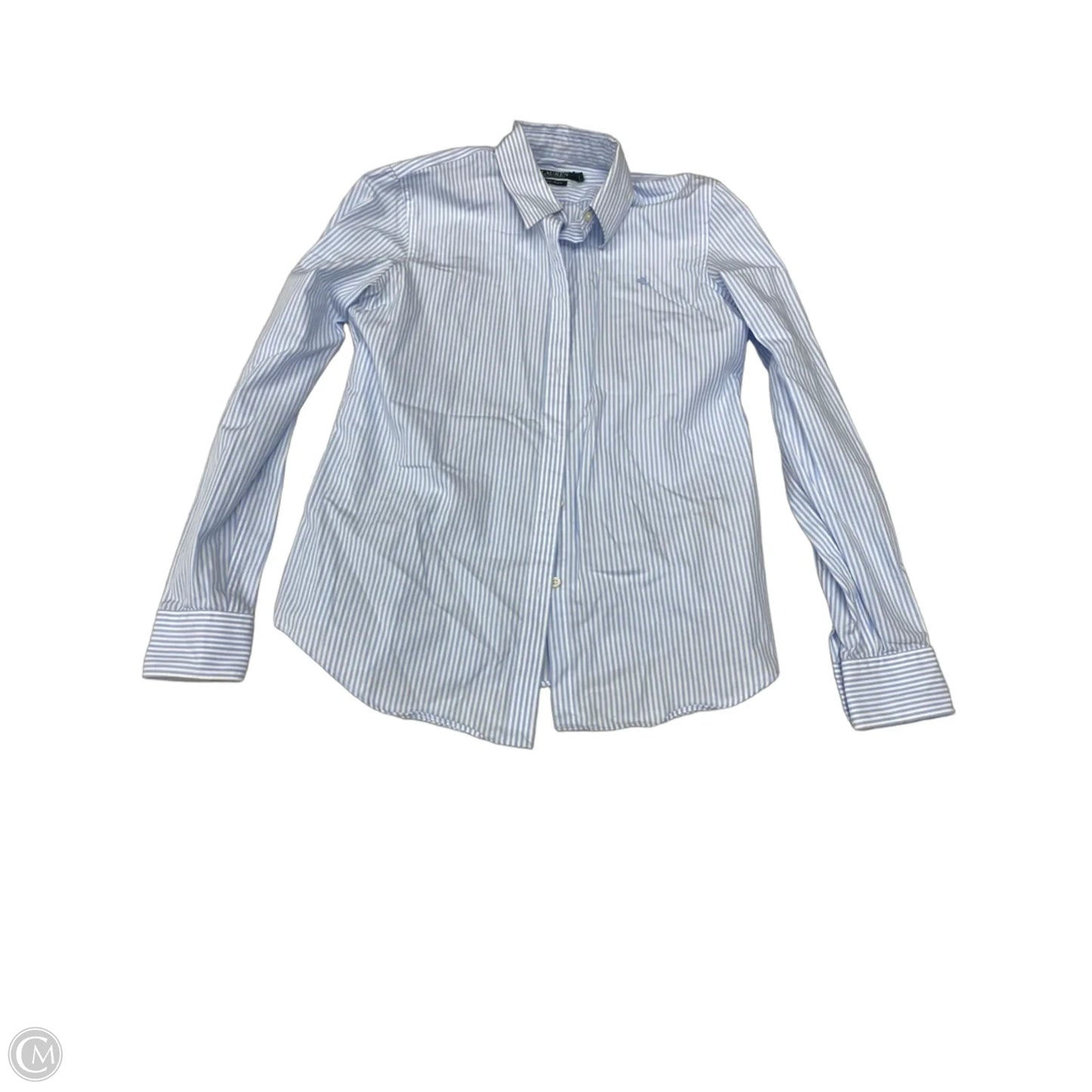 Top Long Sleeve By Lauren By Ralph Lauren In Striped Pattern, Size: M