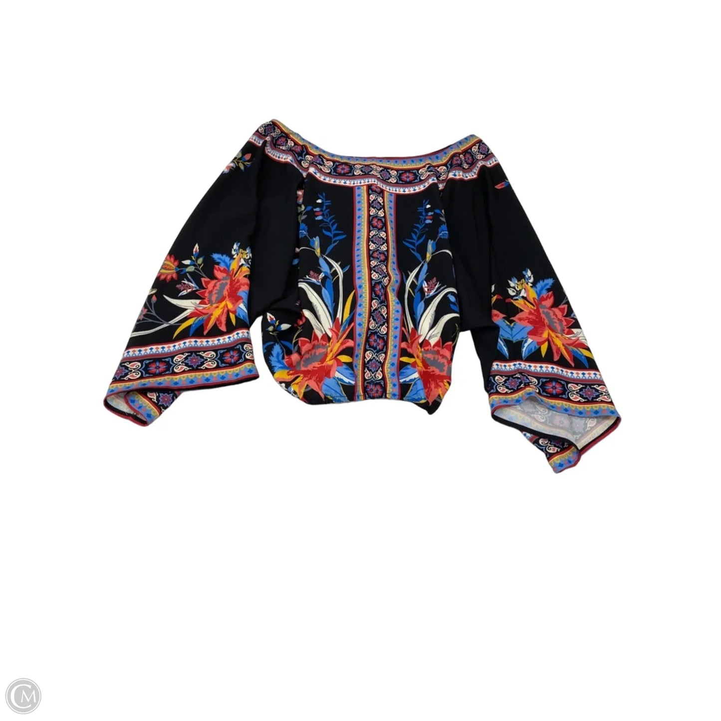 Top Long Sleeve By Flying Tomato In Floral Print, Size: M