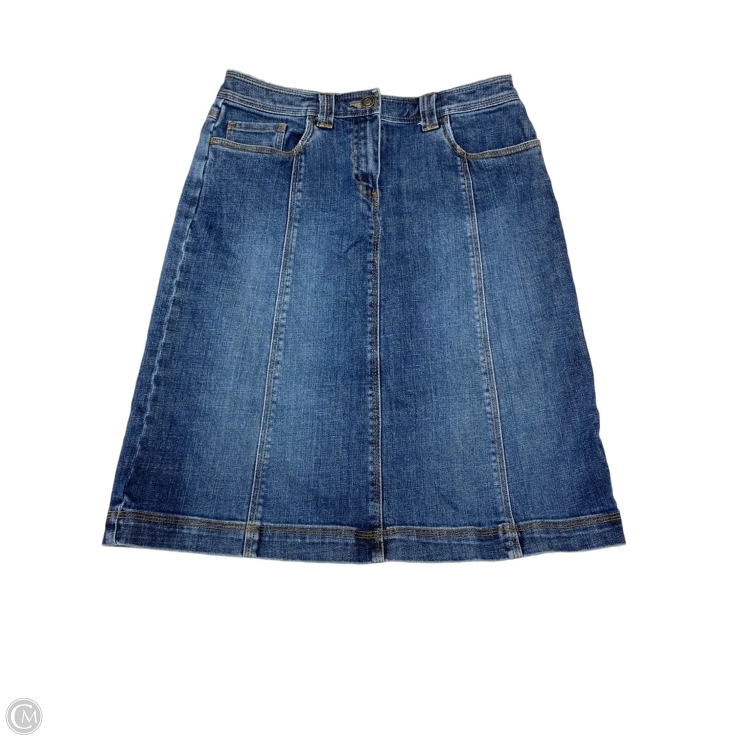 Skirt Mini & Short By Talbots In Blue Denim, Size: 4