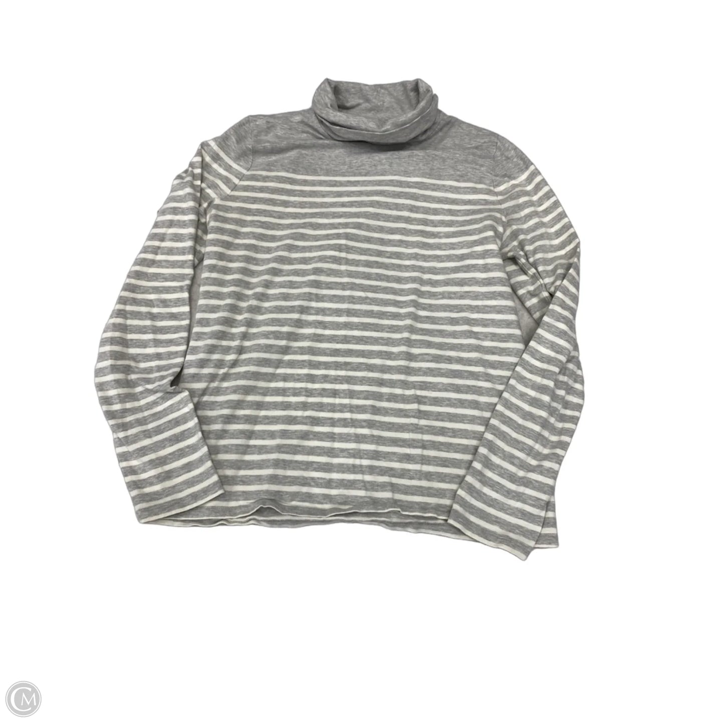 Top Long Sleeve By Talbots In Striped Pattern, Size: M