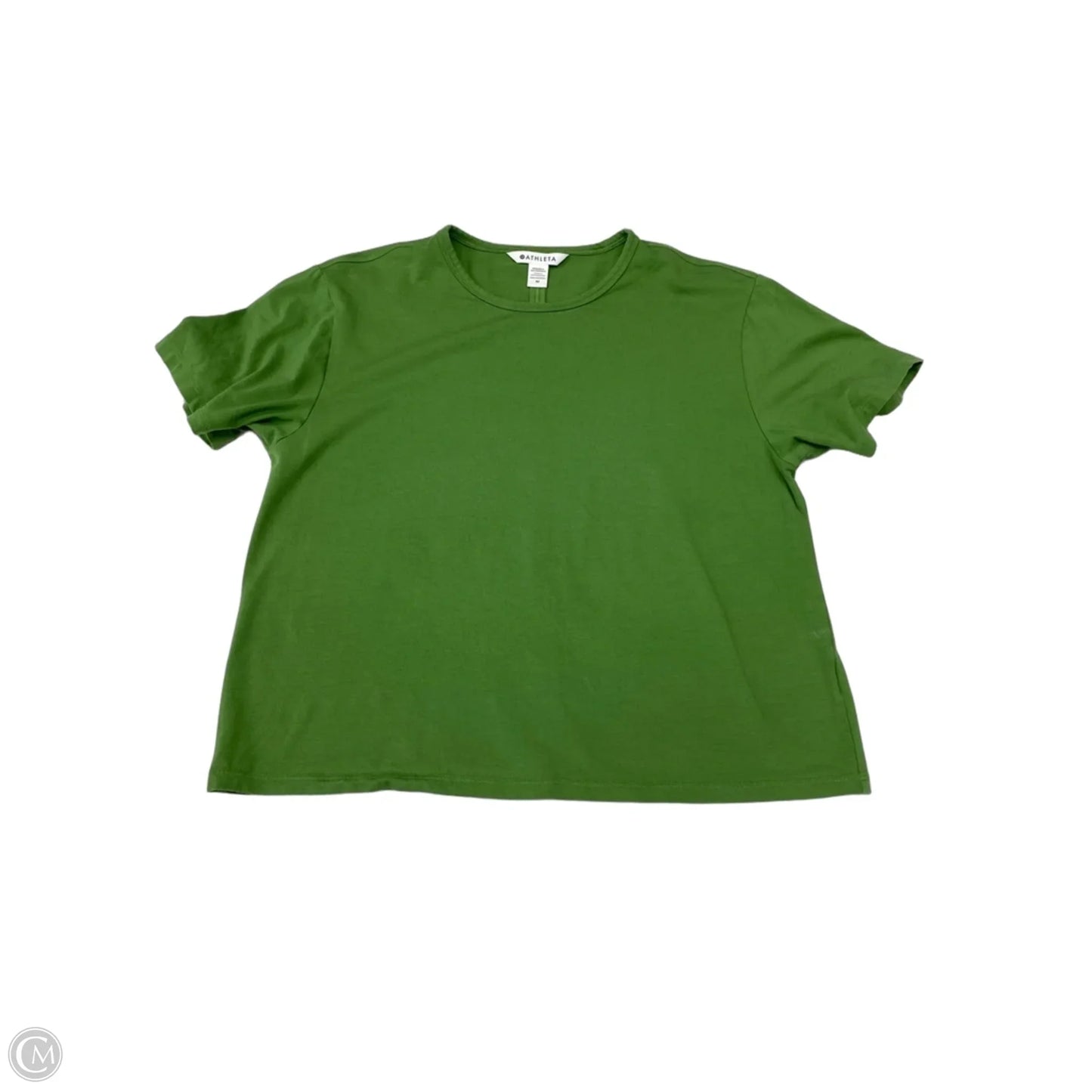 Athletic Top Short Sleeve By Athleta In Green, Size: M