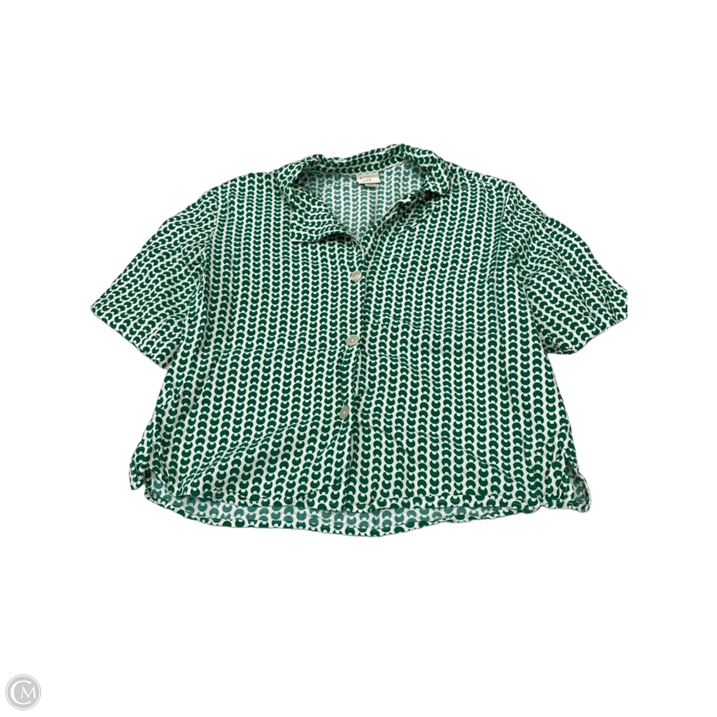 Top Short Sleeve By A New Day In Green & White, Size: Xs