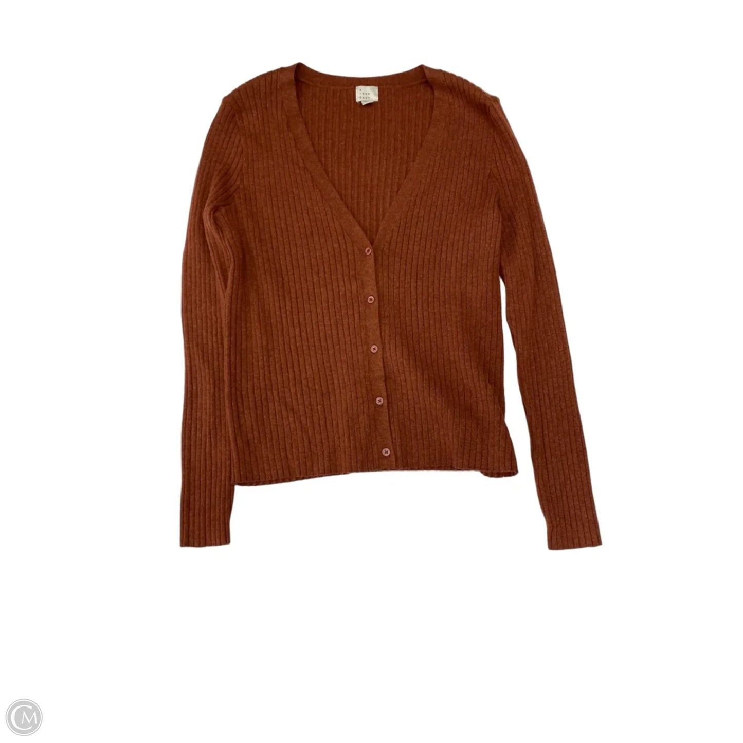 Sweater Cardigan By A New Day In Brown, Size: L