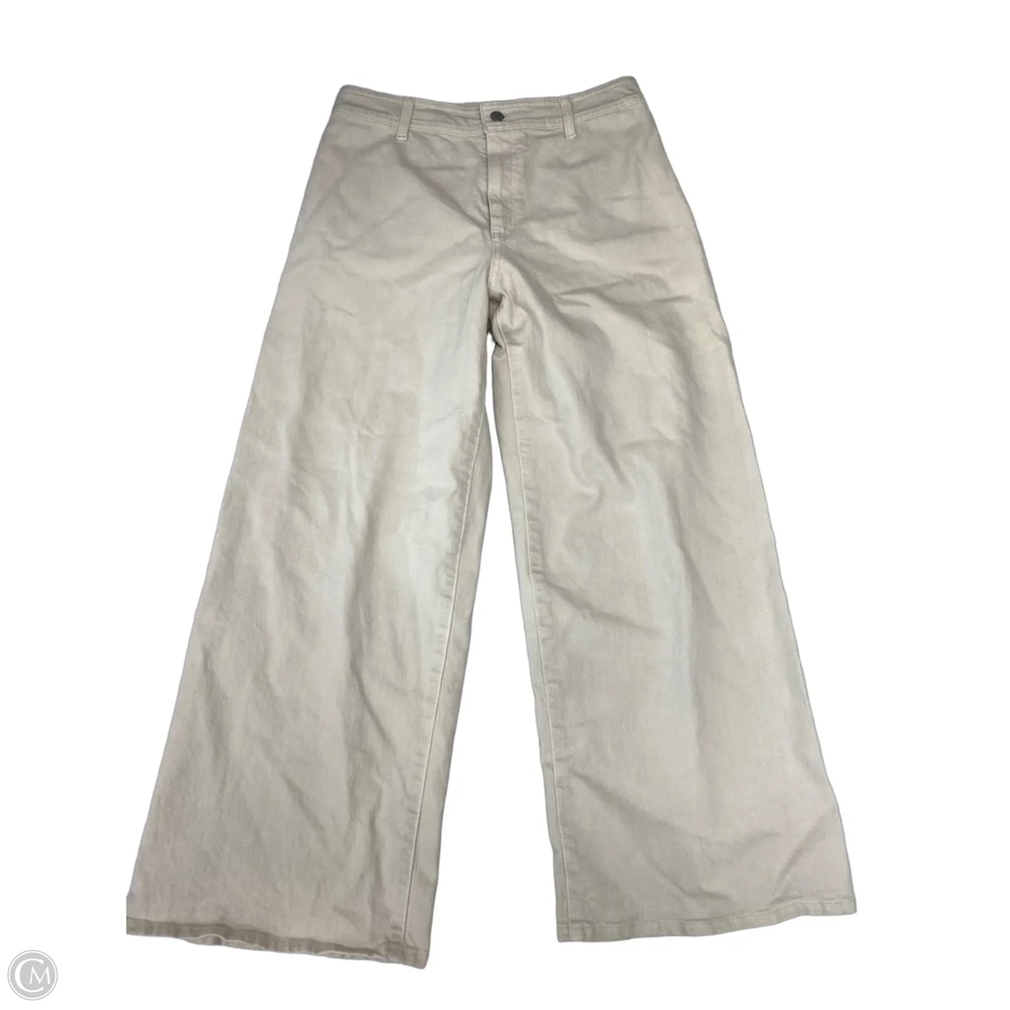 Jeans Wide Leg By Universal Thread In Cream Denim, Size: 10