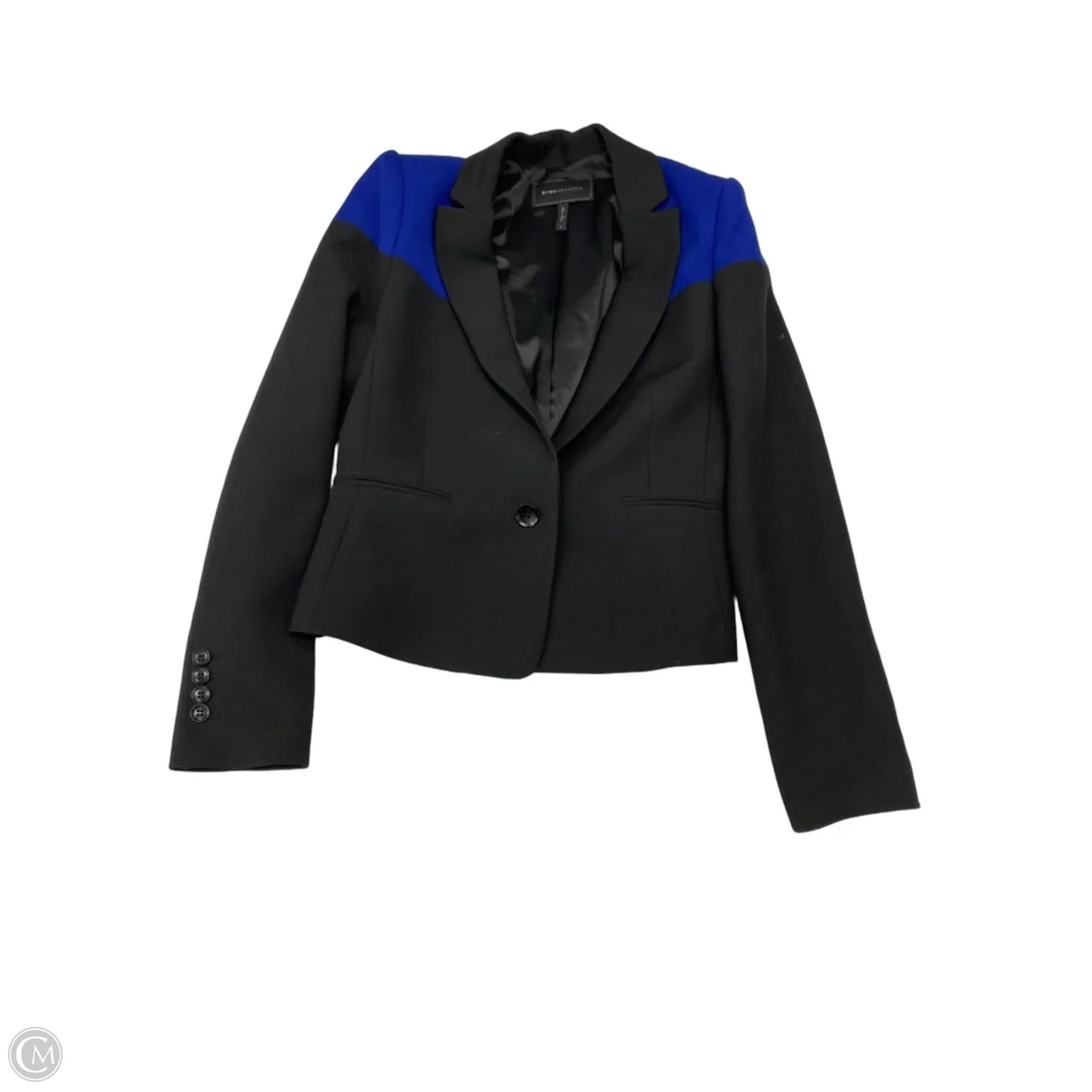 Blazer By Bcbgmaxazria In Black & Blue, Size: S
