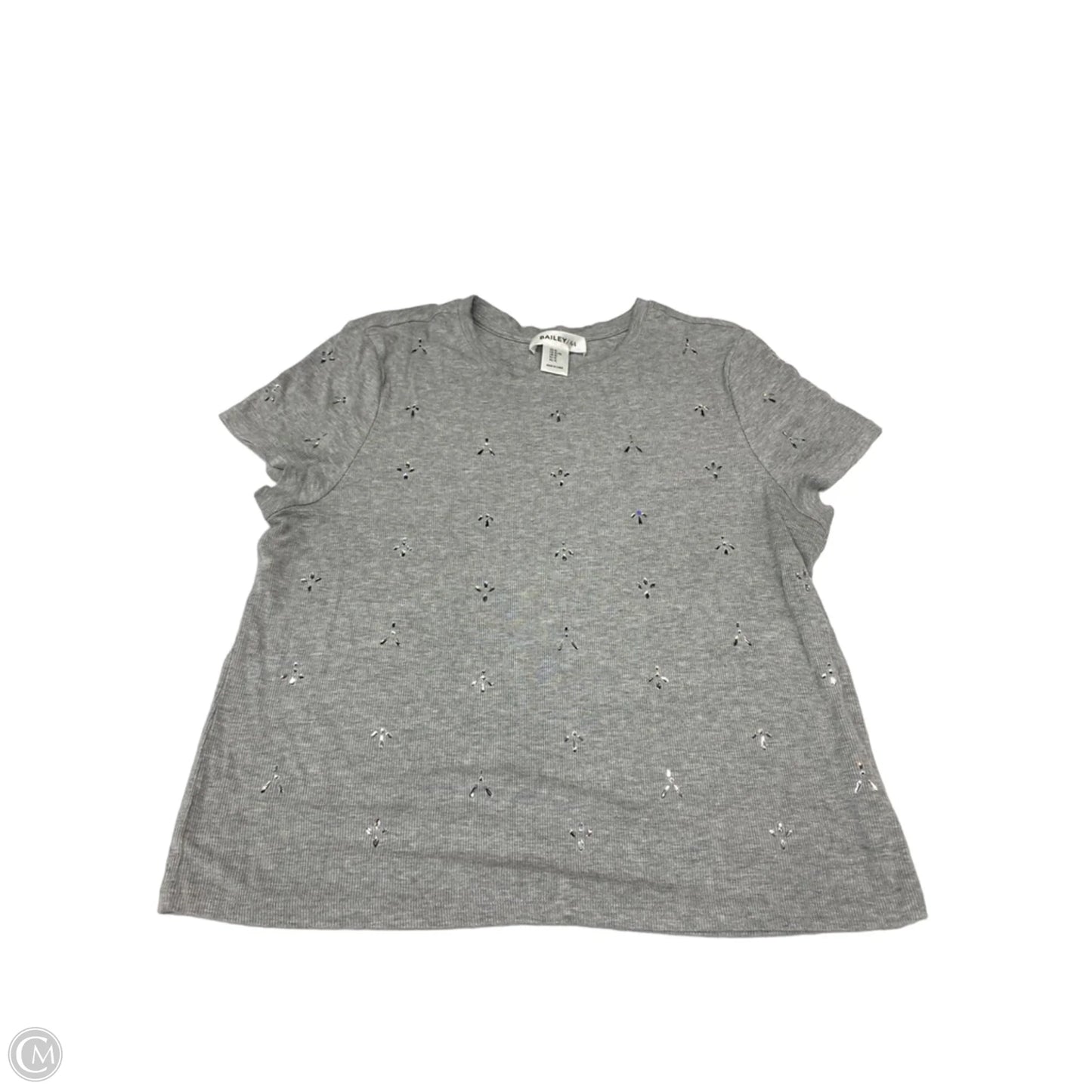 Top Short Sleeve By Bailey 44 In Grey, Size: Xl