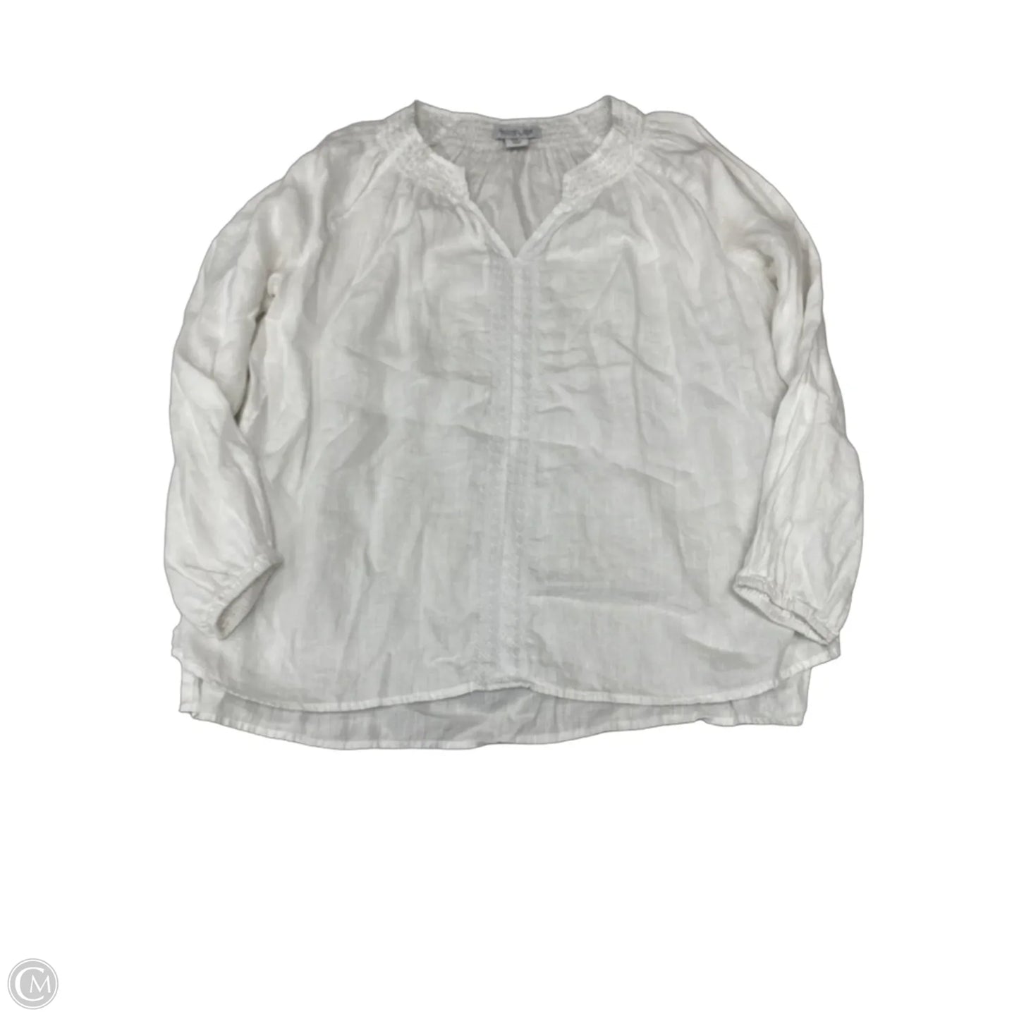 Top Long Sleeve By Rachel Zoe In White, Size: M