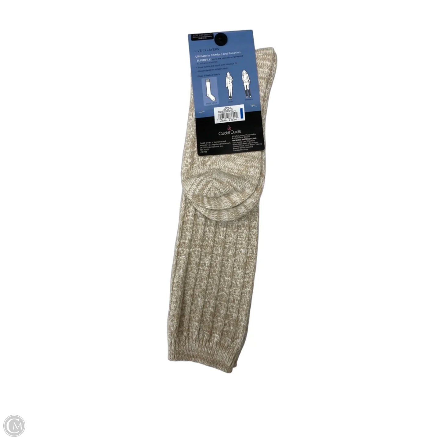Socks By Cuddl Duds In Beige, Size: Osfm