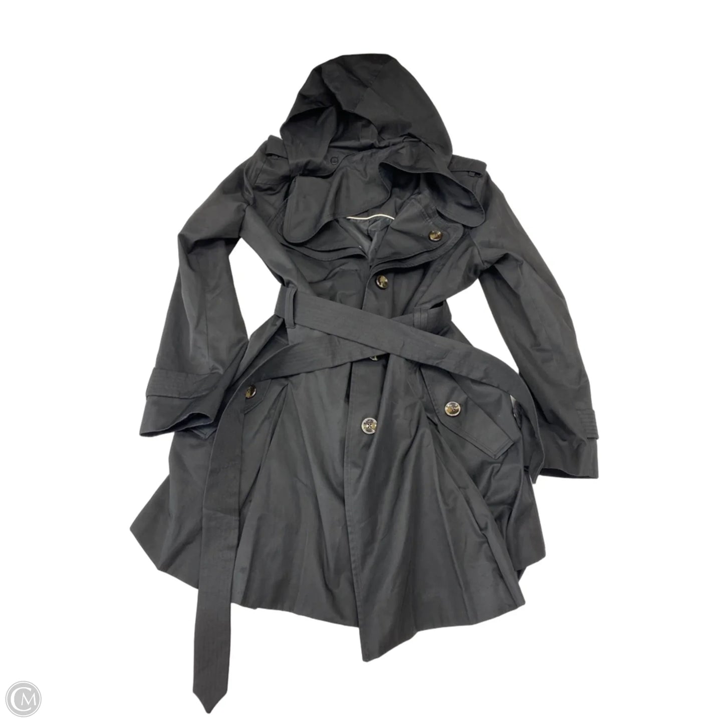 Coat Trench Coat By London Fog In Black, Size: L