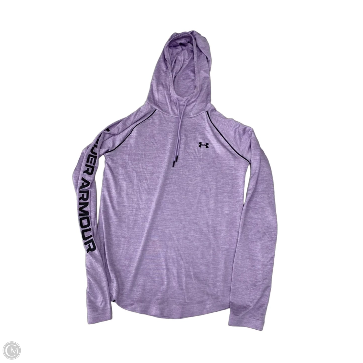 Athletic Top Long Sleeve Hoodie By Under Armour In Purple, Size: Xs