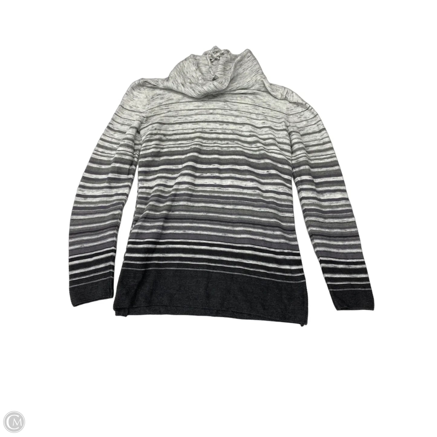 Sweatshirt Collar By Talbots In Striped Pattern, Size: Xs