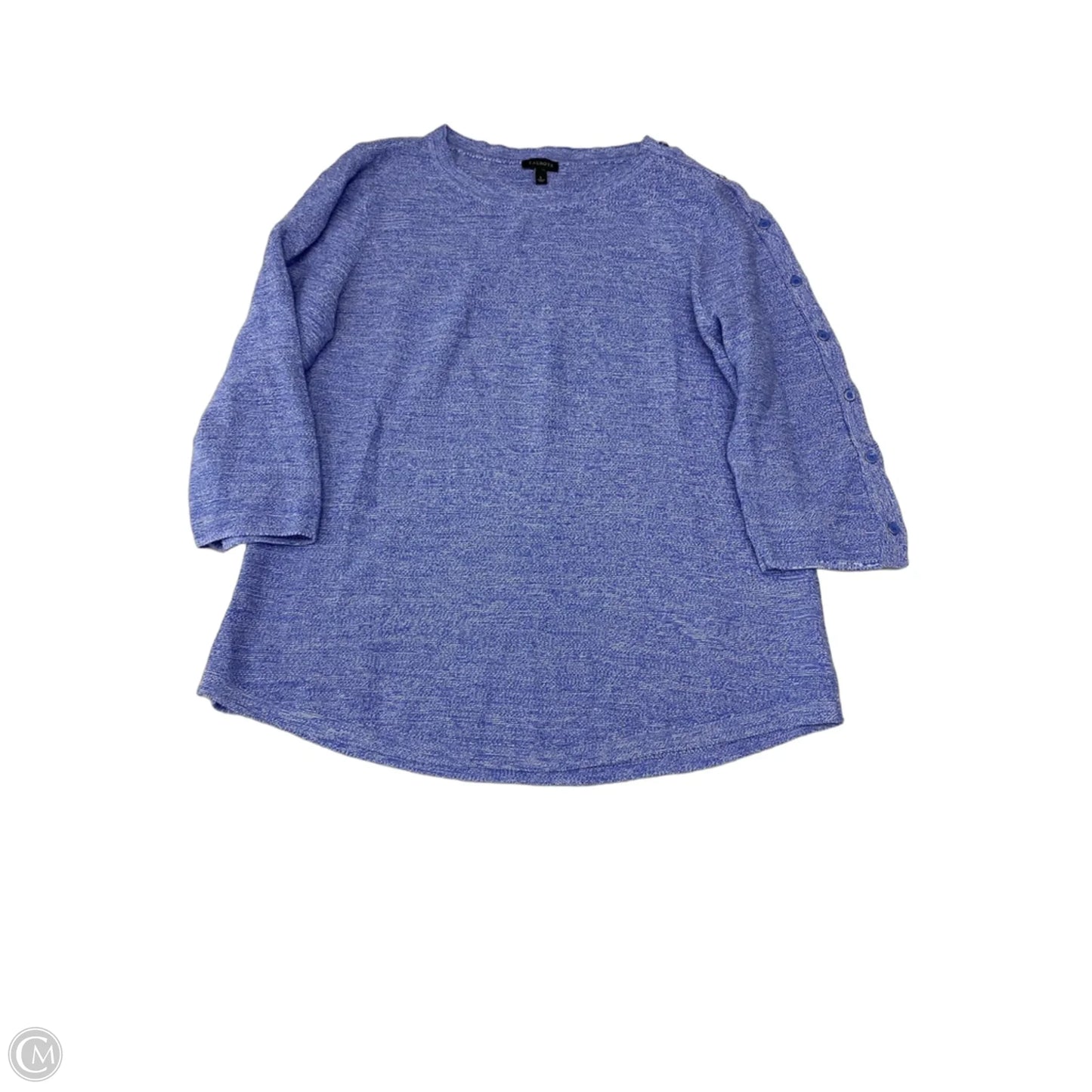 Top 3/4 Sleeve By Talbots In Blue, Size: L