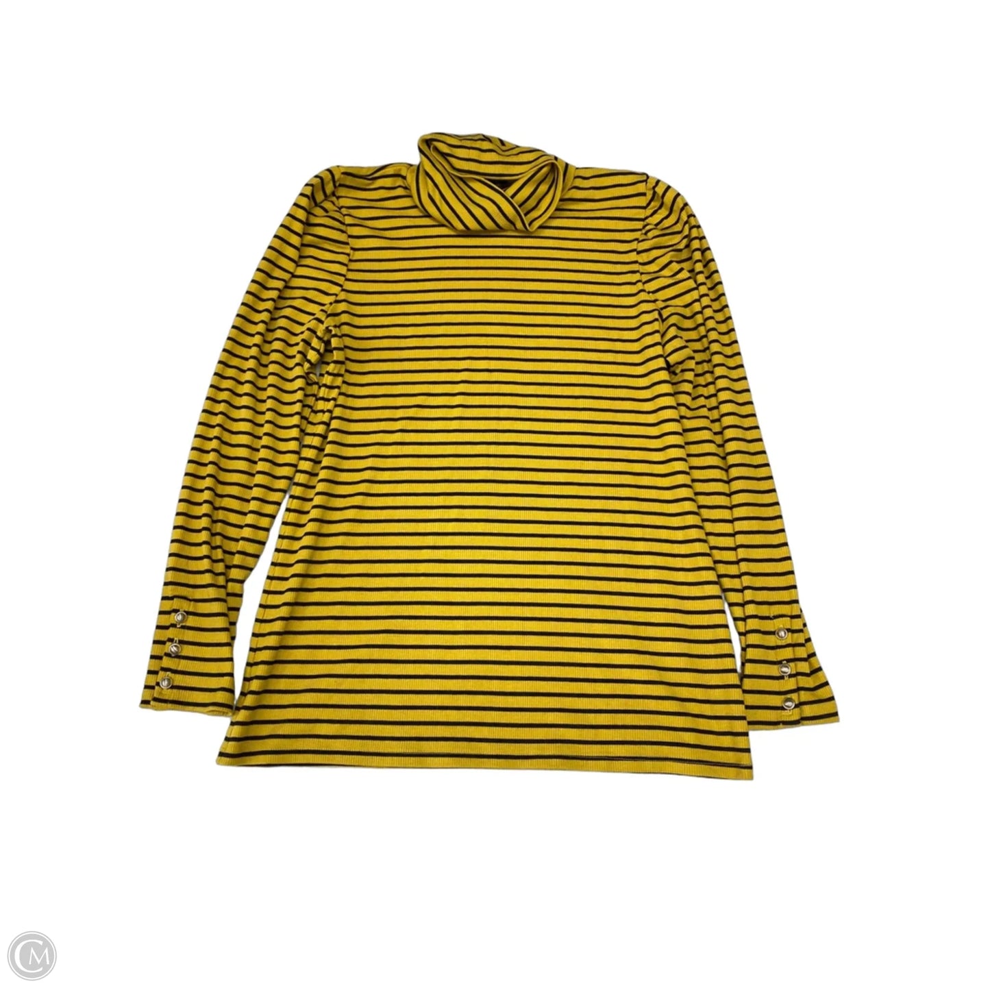 Top Long Sleeve By Talbots In Striped Pattern, Size: L