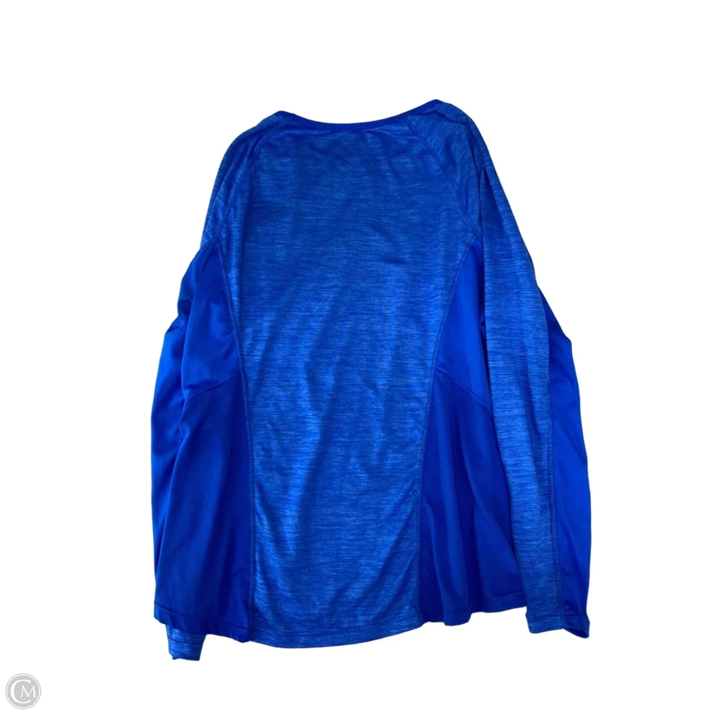 Athletic Top Long Sleeve Collar By Danskin Now In Blue, Size: Xl