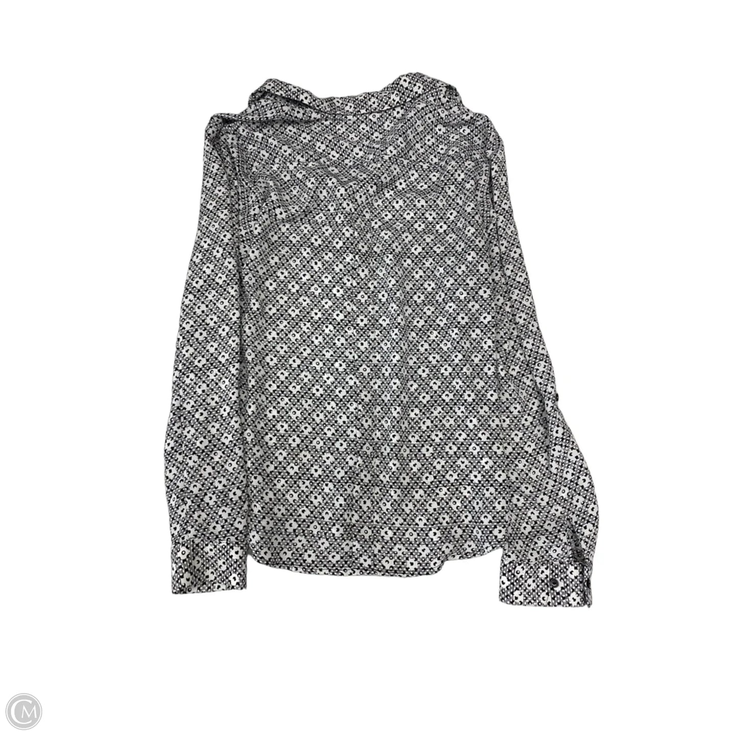 Blouse Long Sleeve By Limited In Black & White, Size: S