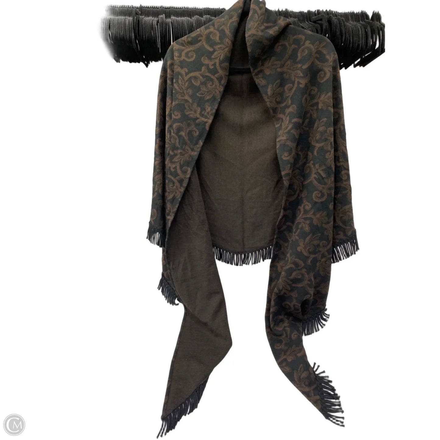 Shawl By Clothes Mentor In Black & Brown, Size: Osfm