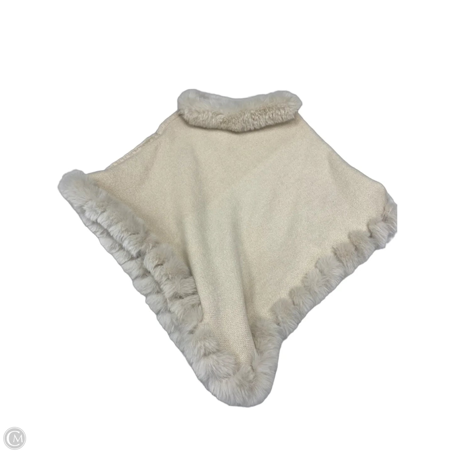 Poncho By Clothes Mentor In Cream, Size: Osfm