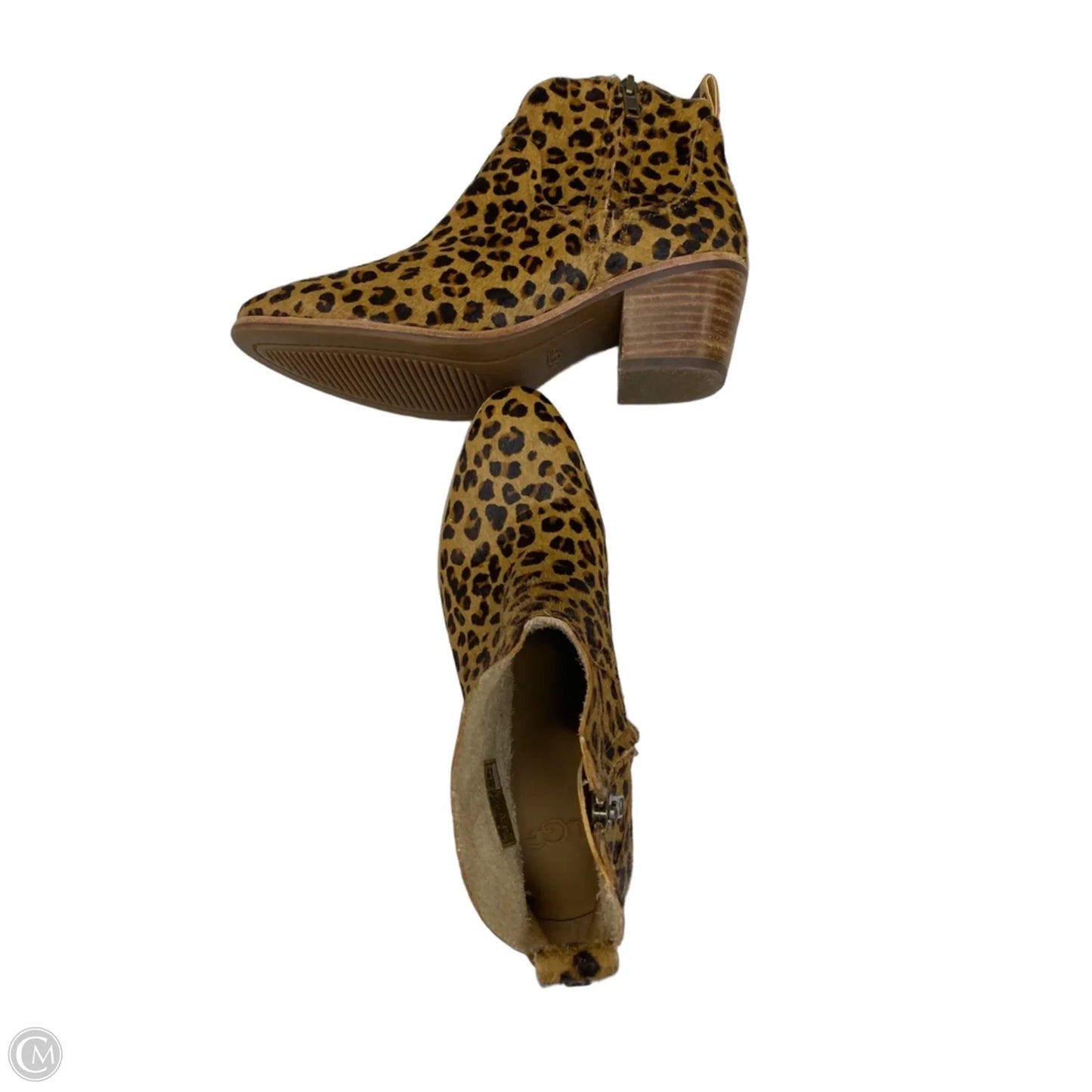 Boots Designer By Ugg In Animal Print, Size: 7.5