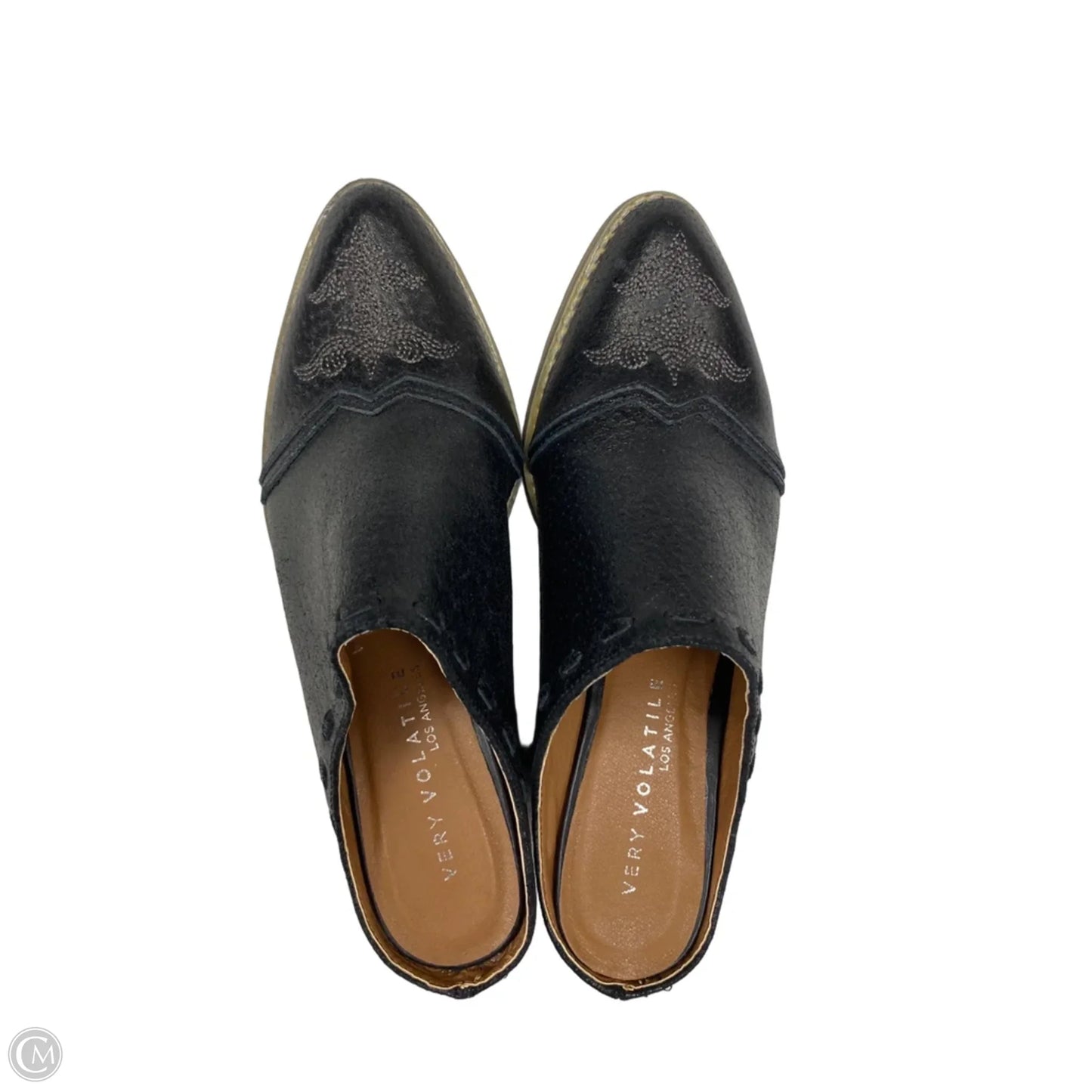 Shoes Heels Block By Very Volatile In Black & Brown, Size: 7.5