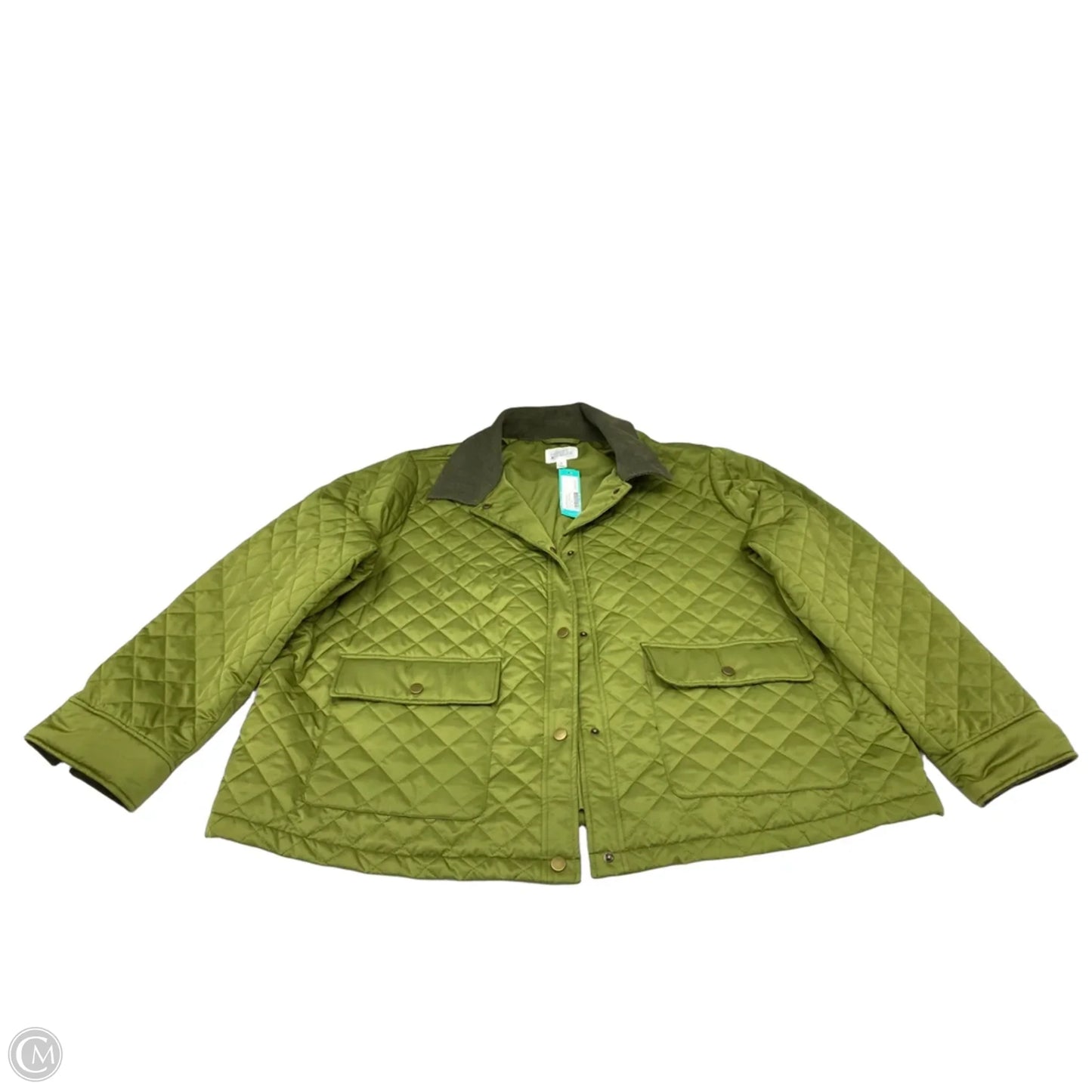 Jacket Puffer & Quilted By Market & Spruce In Green, Size: 3x