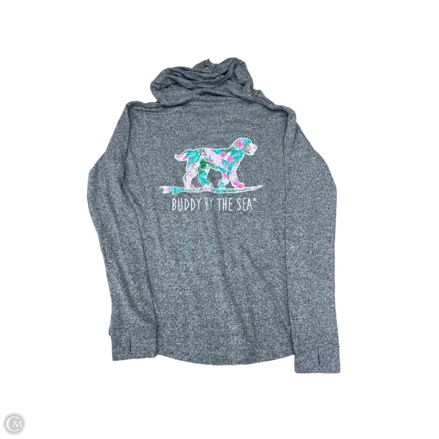 Sweatshirt Hoodie By Clothes Mentor In Grey, Size: M