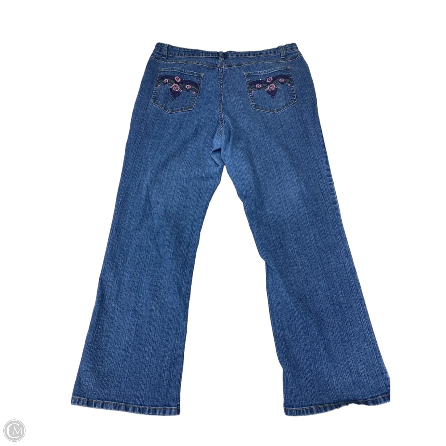 Jeans Boot Cut By Westport In Blue Denim, Size: 18